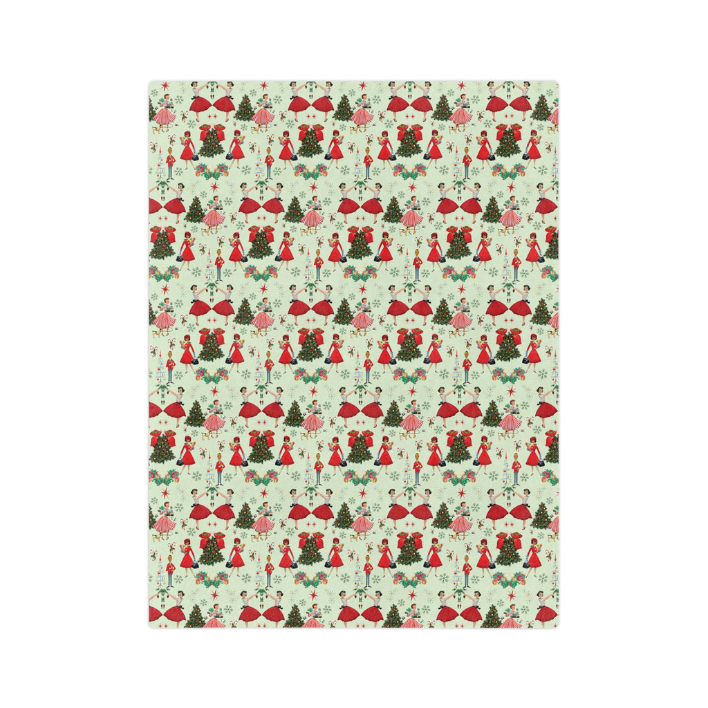 50s Christmas Minky Blanket Throw Ultra-Soft Minky Blanket Cozy Comfort Blanket Elegant Home Decor Plush Microfiber for Maximum Comfort Blanket, Perfect for Snuggling Decor, Cozy All-Season Warmth, Housewarming Gift Throw - MRSBYVALLE
