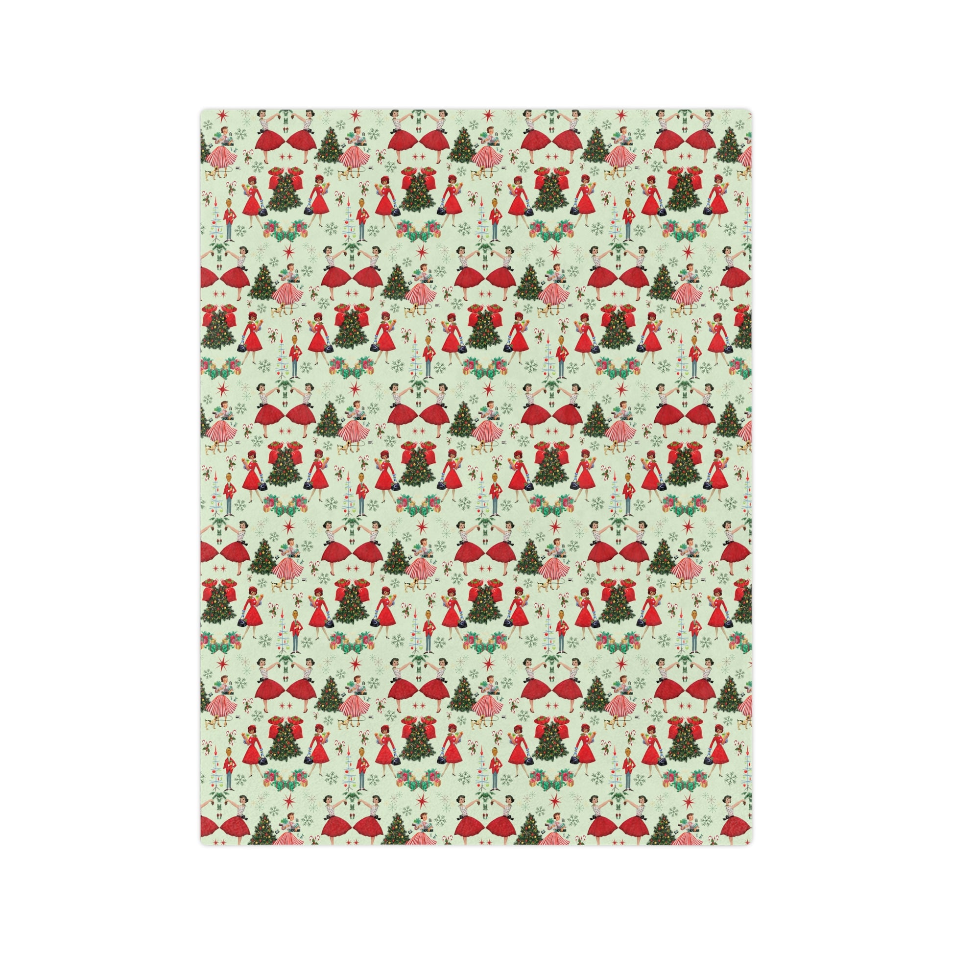 50s Christmas Minky Blanket Throw Ultra-Soft Minky Blanket Cozy Comfort Blanket Elegant Home Decor Plush Microfiber for Maximum Comfort Blanket, Perfect for Snuggling Decor, Cozy All-Season Warmth, Housewarming Gift Throw - MRSBYVALLE