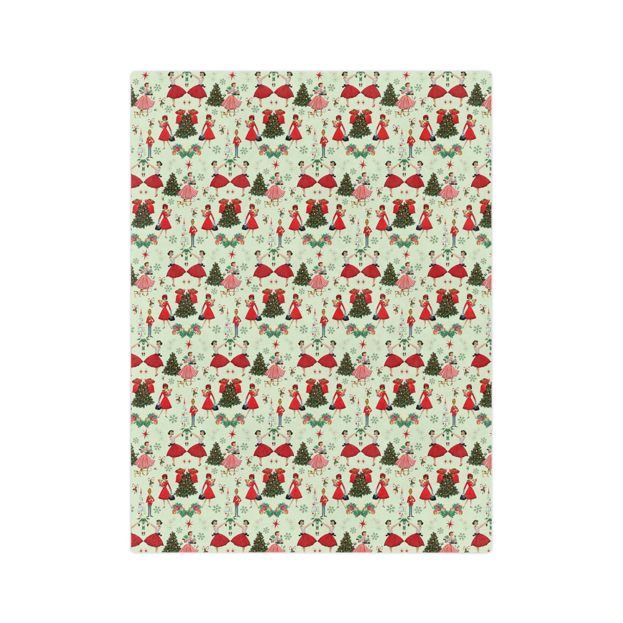 50s Christmas Minky Blanket Throw Ultra-Soft Minky Blanket Cozy Comfort Blanket Elegant Home Decor Plush Microfiber for Maximum Comfort Blanket, Perfect for Snuggling Decor, Cozy All-Season Warmth, Housewarming Gift Throw - MRSBYVALLE