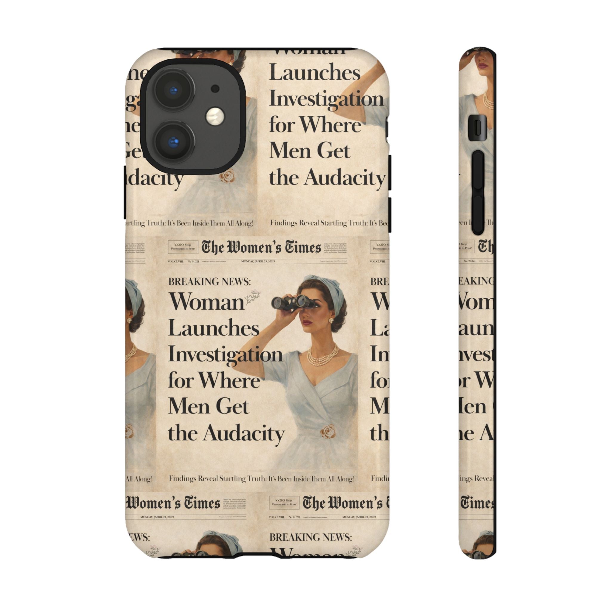 Funny Vintage Sarcastic Women Phone Case | Retro Sarcasm Text Design