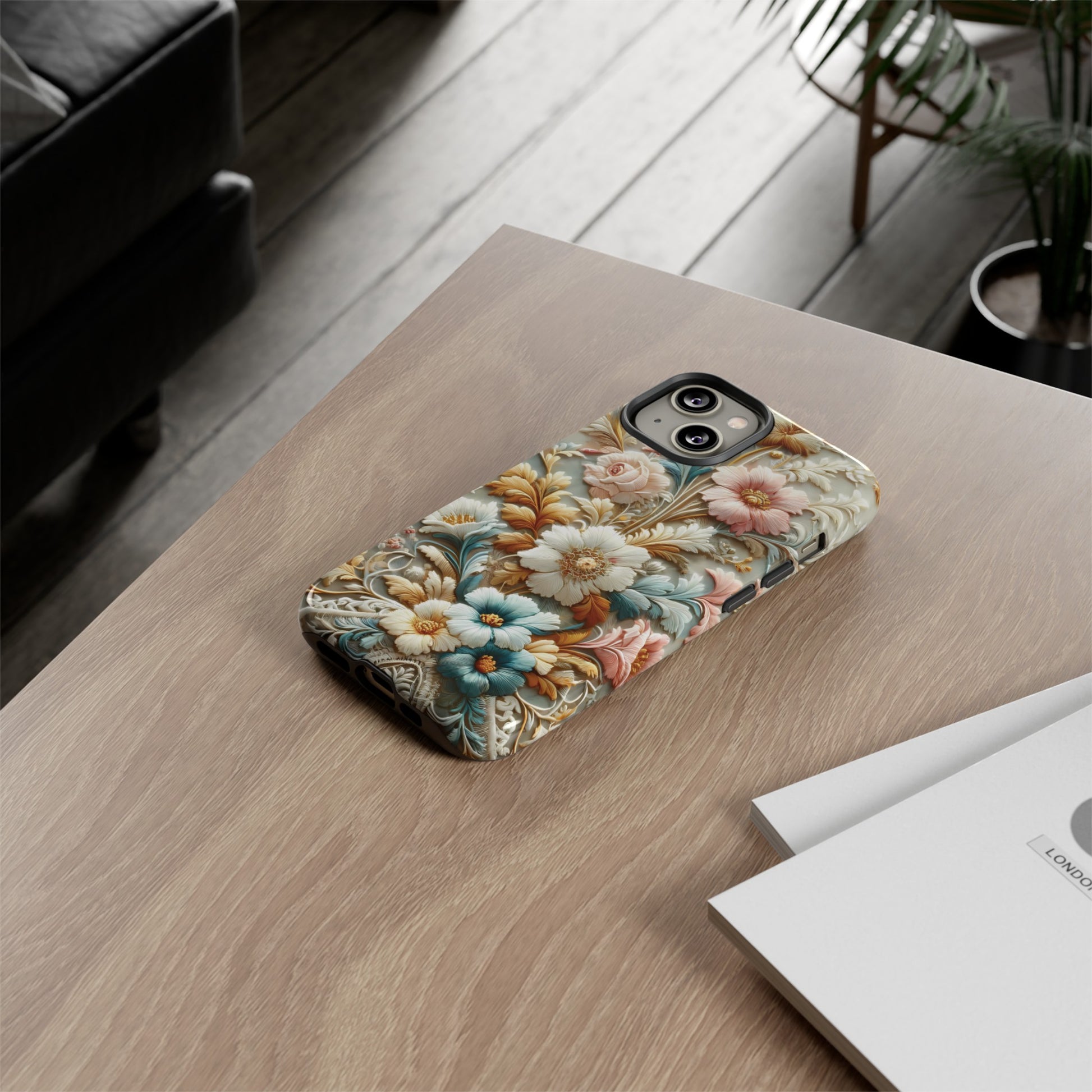 3D Elegant Faux Flowers Phone Case Stylish & Durable for iPhone Samsung Gift iPhone 15, 14, 13 Samsung Pixel Gift for Mom Accessory Gift for Her