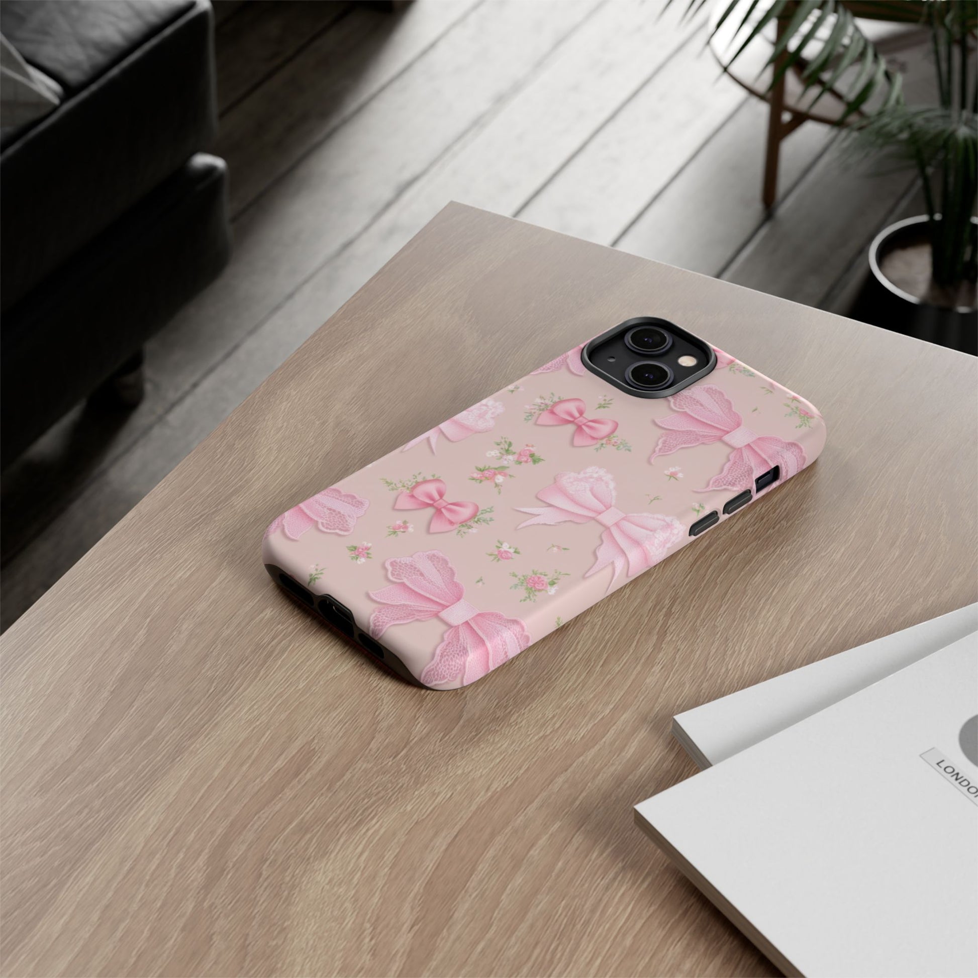 Luxury Pink Bow Phone Case – Cute & Protective Cover for iPhone & Samsung Gift for Her