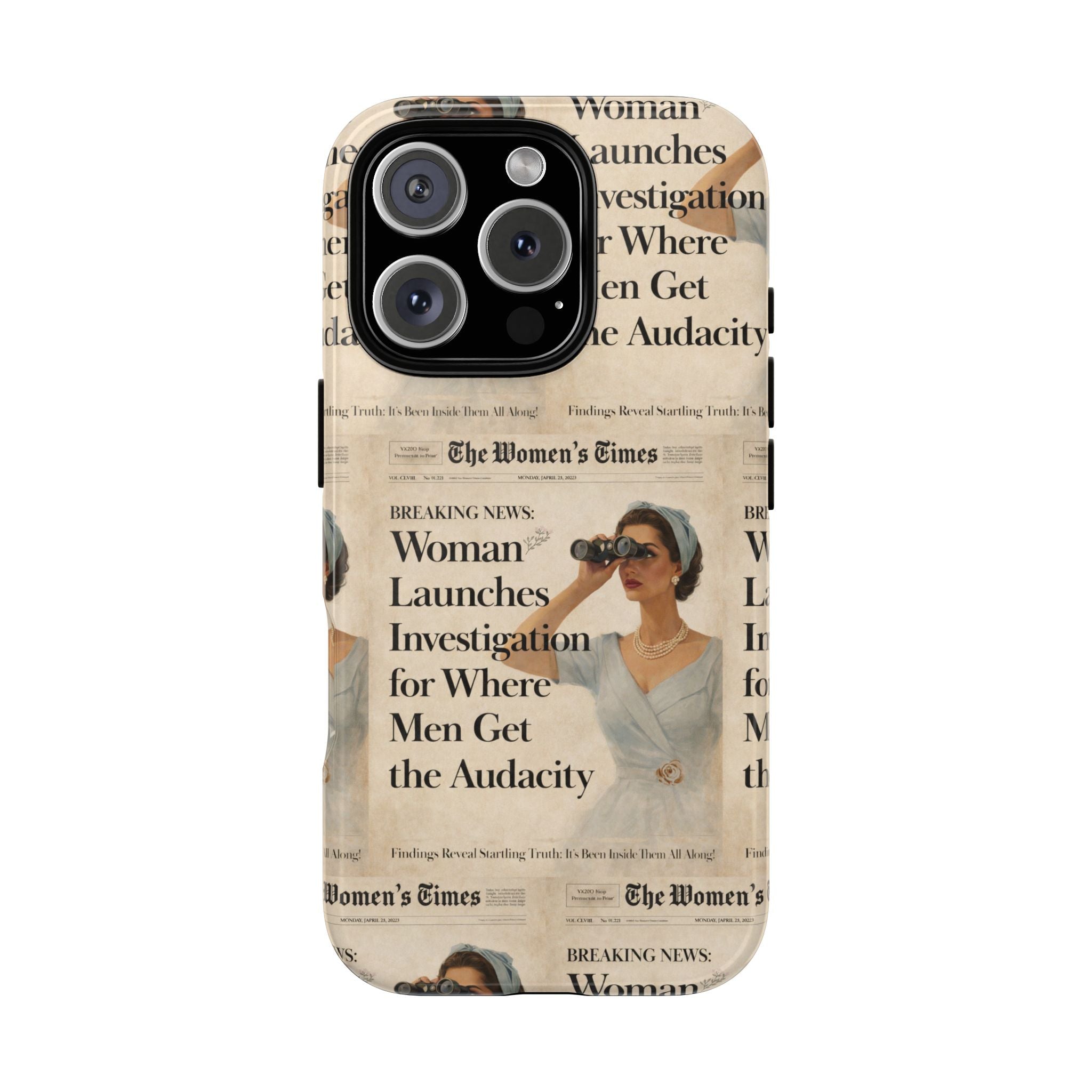 Funny Vintage Sarcastic Women Phone Case | Retro Sarcasm Text Design