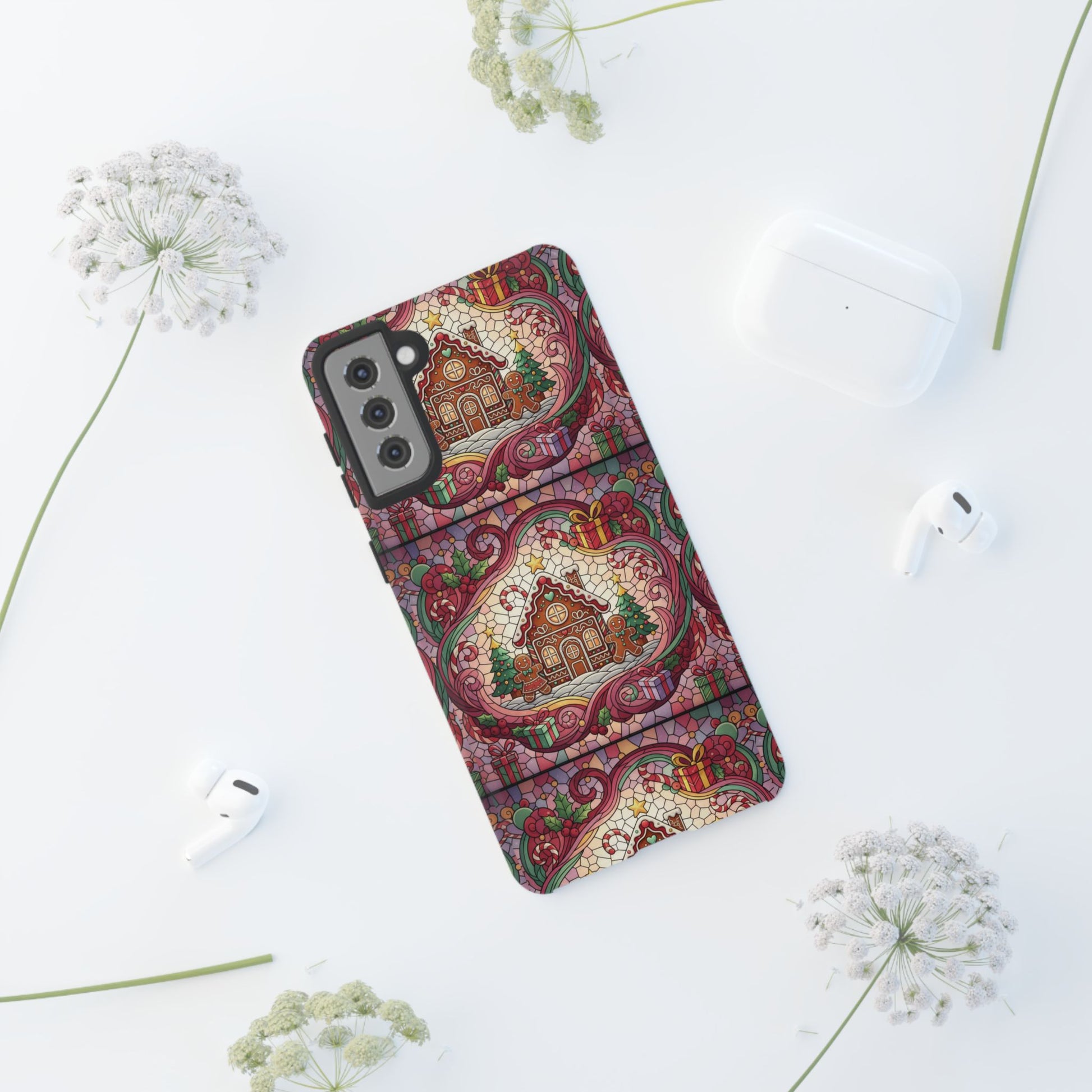 iPhone Case 17, 16  Gingerbread Stained Glass Tough Case Samsung perfect phone case