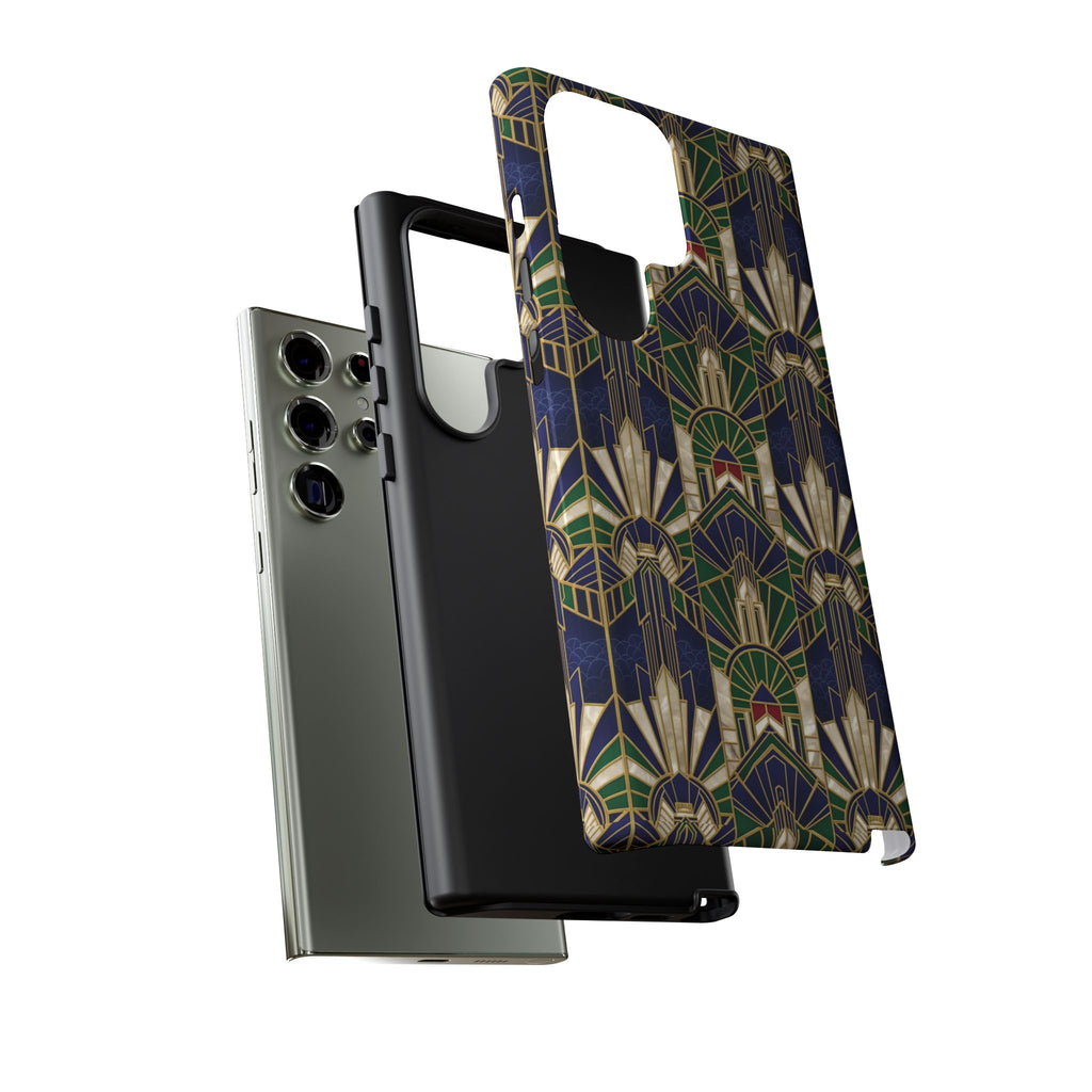 Navy & Gold Art Deco Phone Case — Imperial Art Deco Tough Case