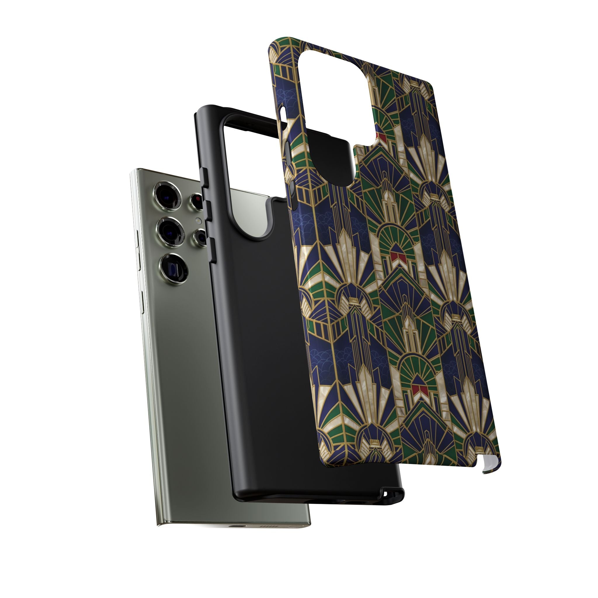 Navy & Gold Art Deco Phone Case — Imperial Art Deco Tough Case