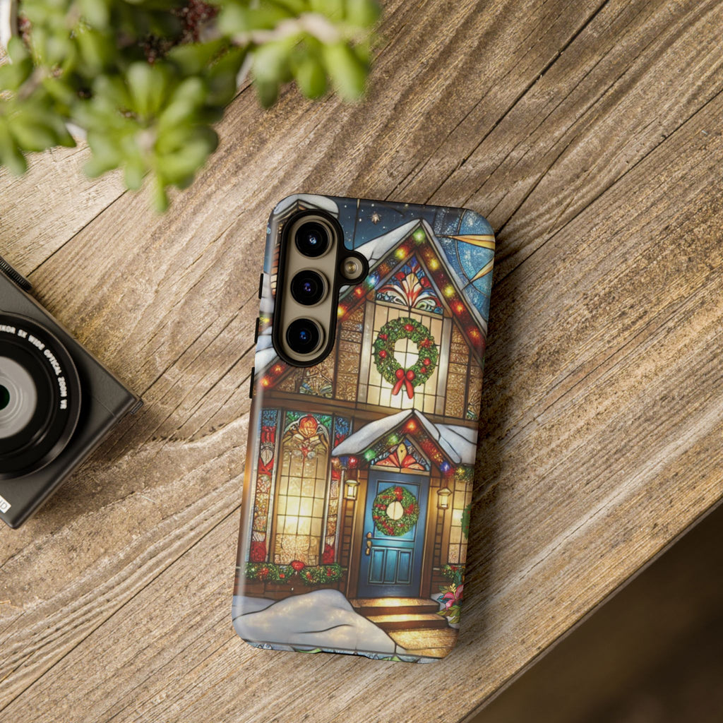 Phone Case - Stain Glass Christmas Unique Holiday Protection Gift for Her