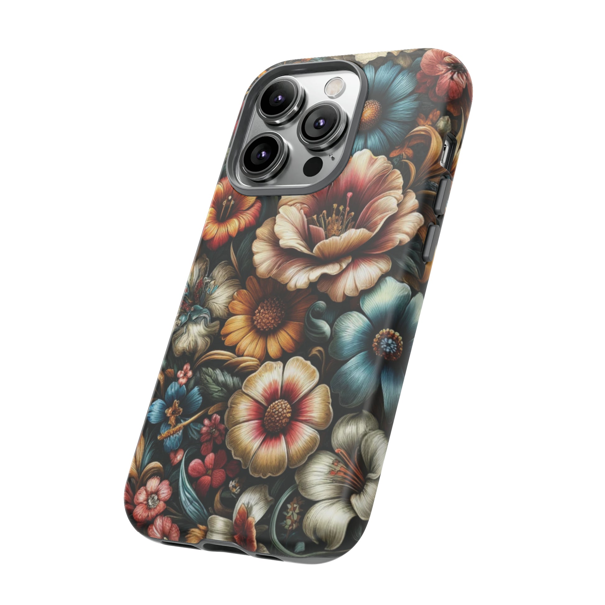 Pastel Floral Design Luxury Phone Tough Case Floral Elegant Durable Stylish for Modern Devices iPhone 15, Samsung iPhone Samsung Accessory Gift for Her.