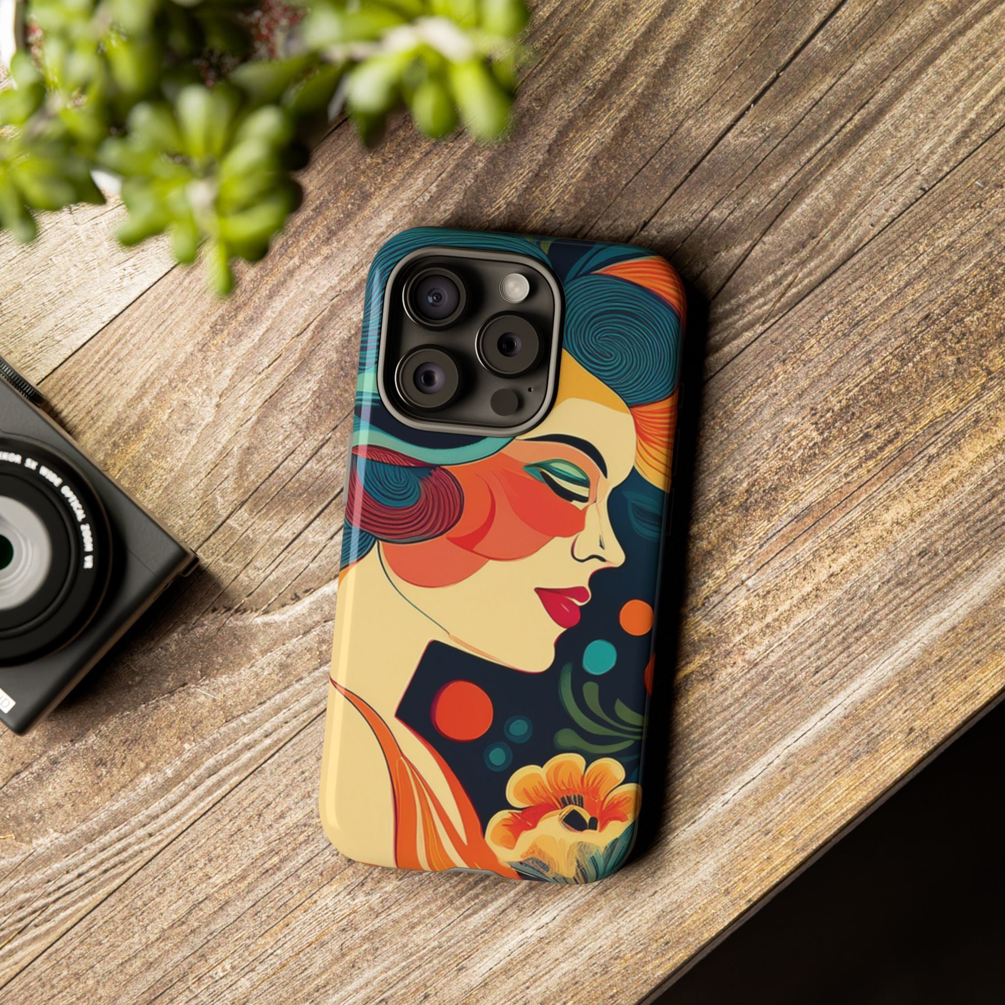 Coque de Téléphone Esthétique Années 50 Rétro Design d'Inspiration Vintage aux Couleurs Pastel Housse Style Mid-Century pour Modèles iPhone et Samsung Galaxy