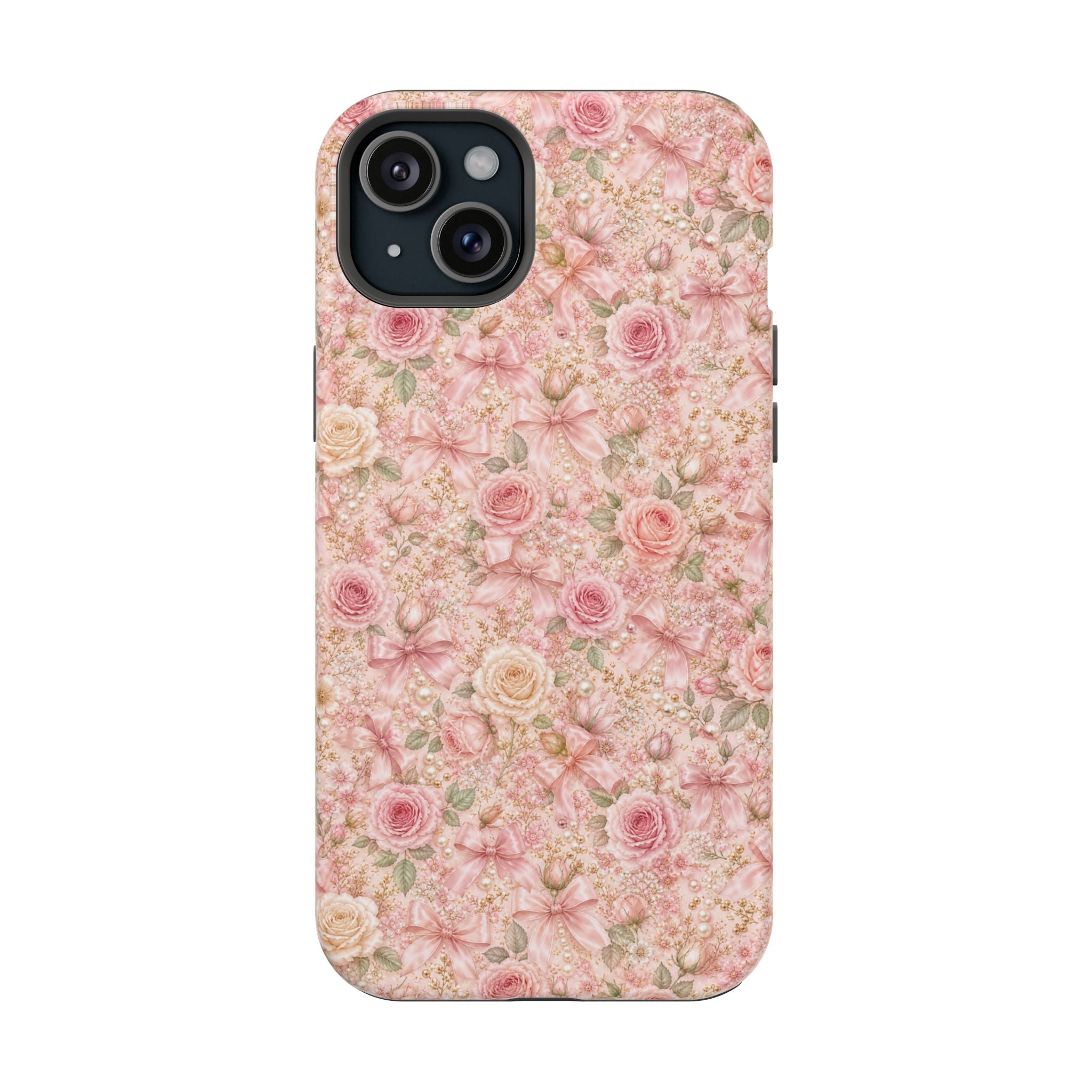 Floral Rose Pattern Magnetic Impact-Resistant Phone Case iPhone and Samsung