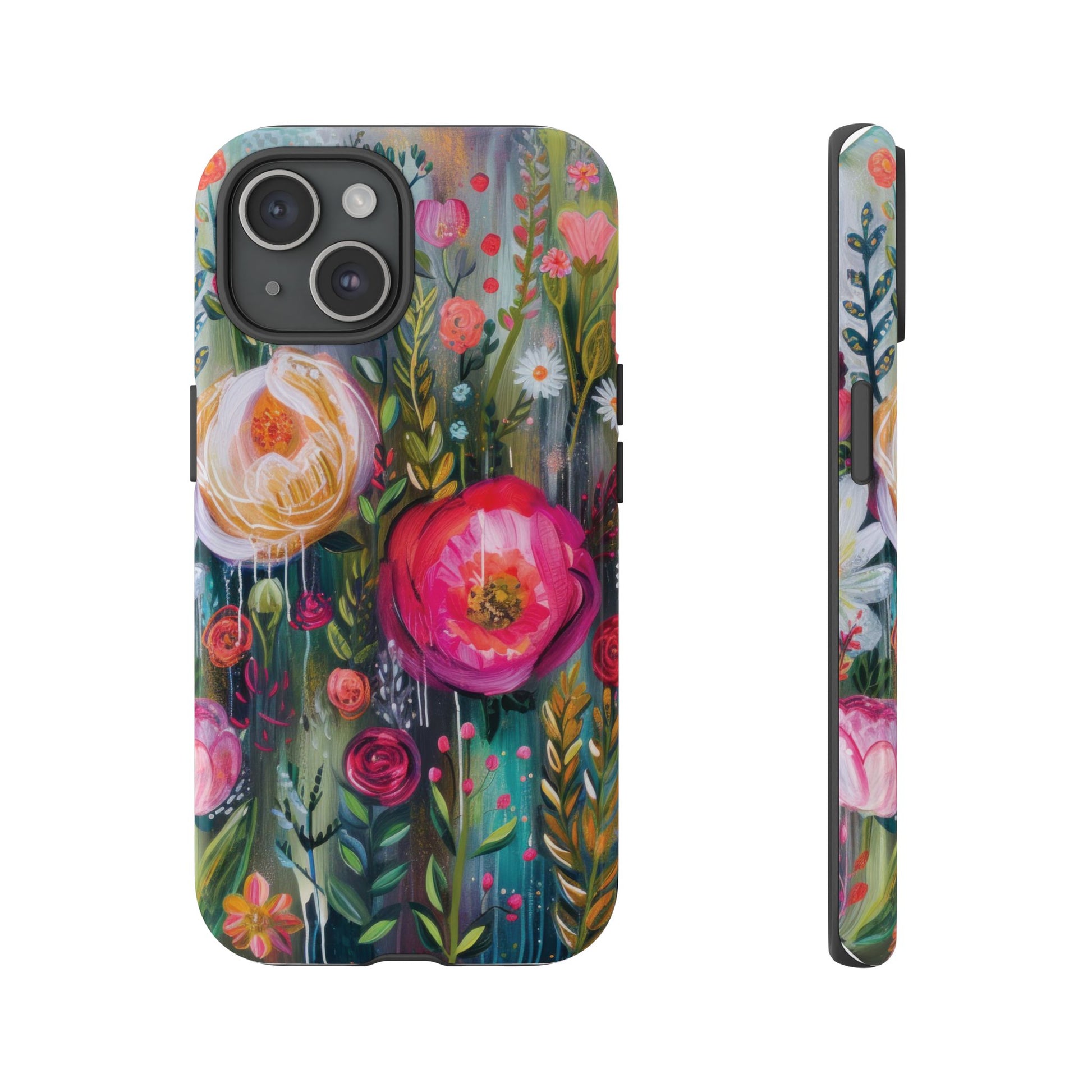 Watercolor Boho Floral Phone Case for iPhone 16 15 14 13 12  21 23 Samsung, and Pixel | Stylish Protective Cover Gift for Her Perfect for Floral Lover