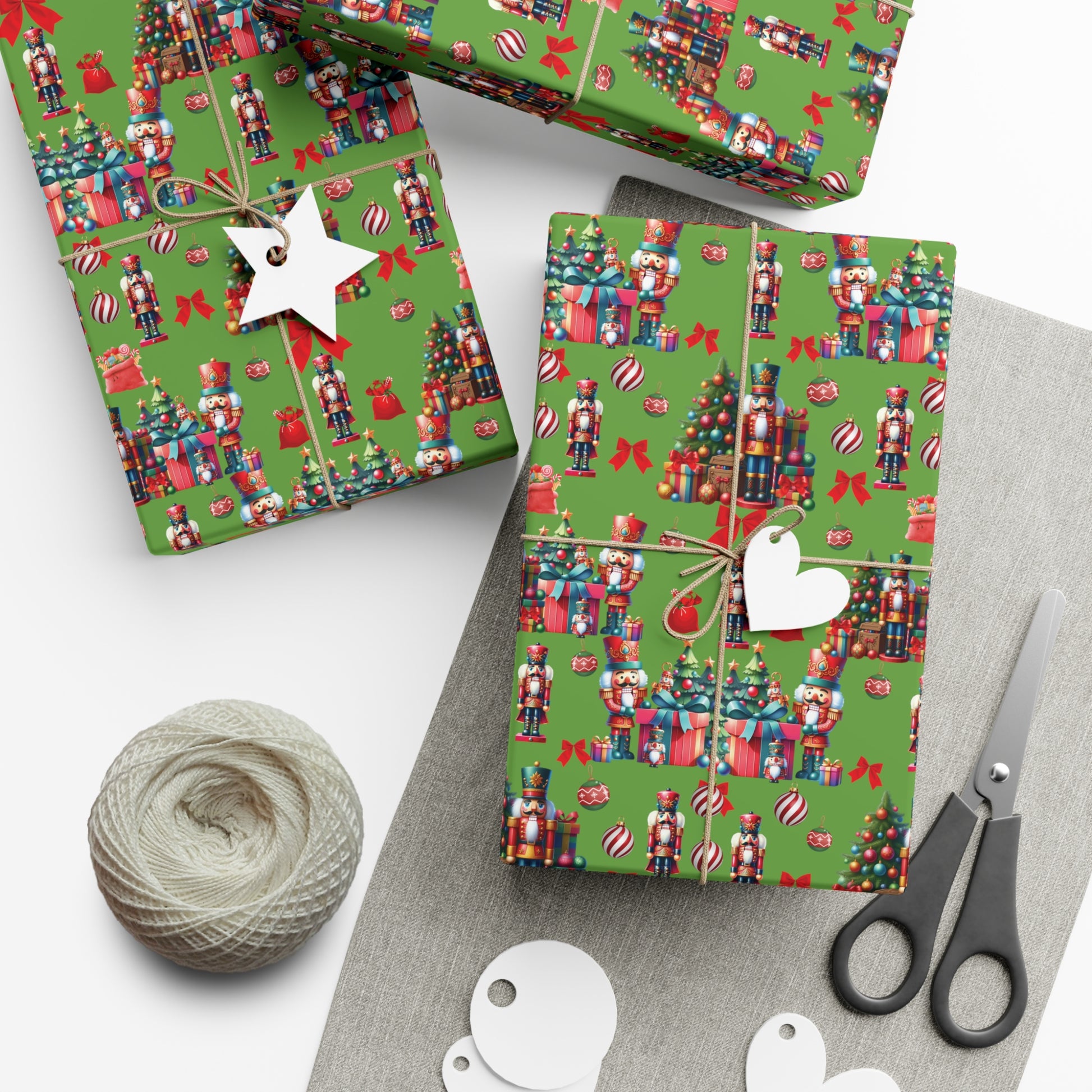 Nutcrackers Christmas Wrapping Paper | Classic Holiday Designs | Nostalgic Gift Wrap | Mid-Century Holiday Patterns | Unique Retro Christmas Decorations | Festive Retro Style Christmas - MRSBYVALLE