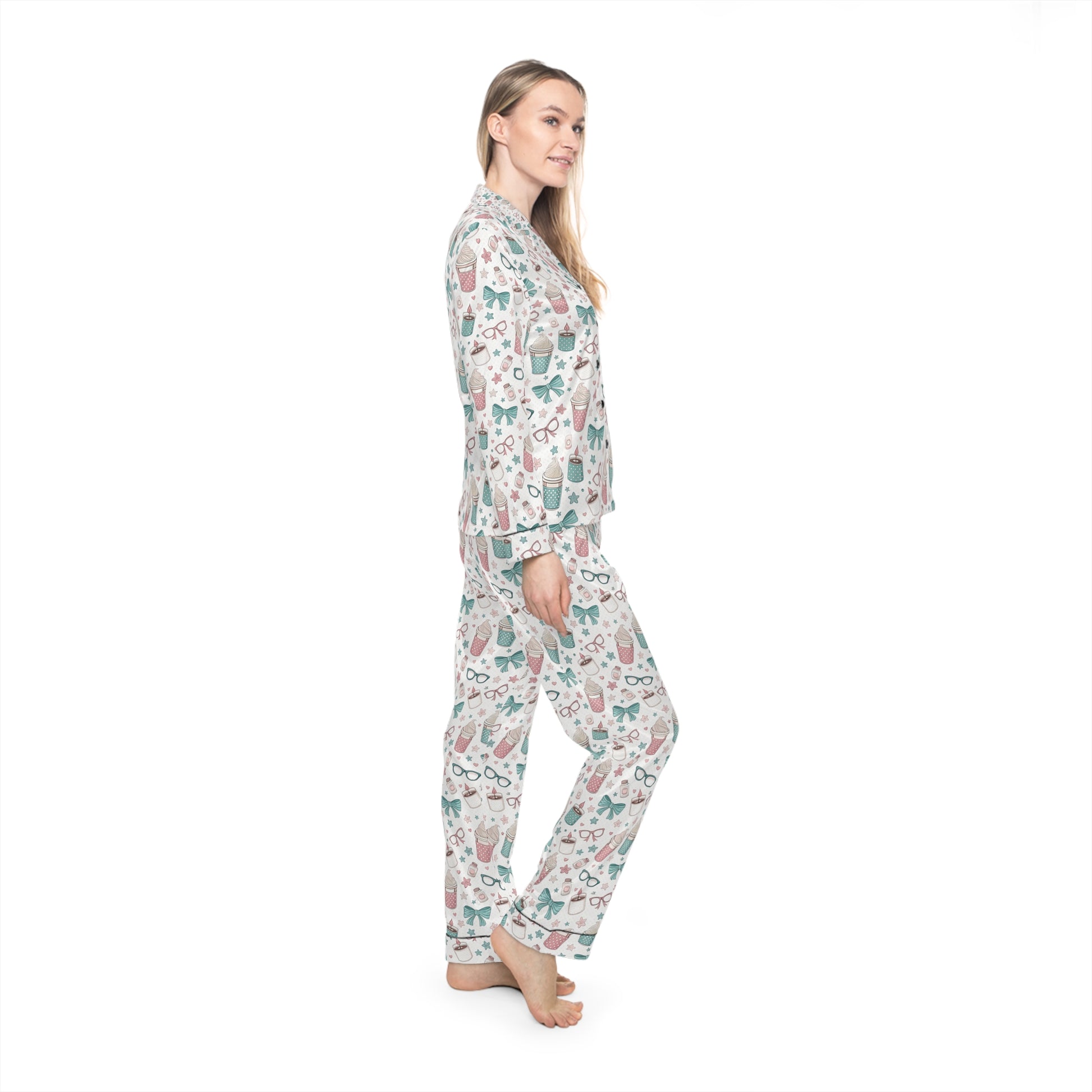 Luxury Women’s Satin Pajamas – Soft Silk-Feel Sleepwear & Chic Loungewear Set Christmas Gift,  Christmas Morning Outfit Perfect Gift