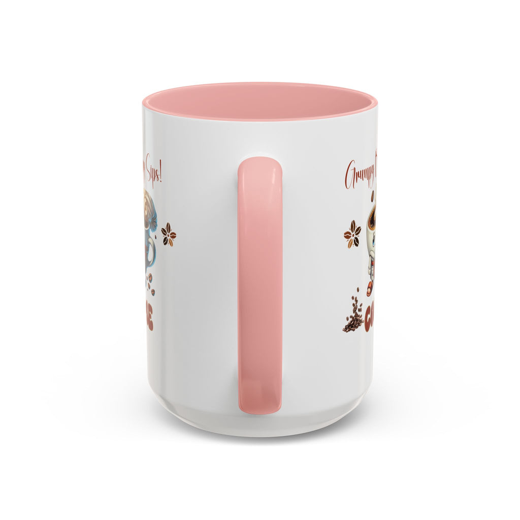 Grumpy Brews Meet Happy Sips Ceramic Mug - Funny Coffee Cup, Cute Tea Mug, Sarcastic Drinkware, Unique Gift, Kitchen Decor Accent Coffee Mug (11, 15oz) - MRSBYVALLE