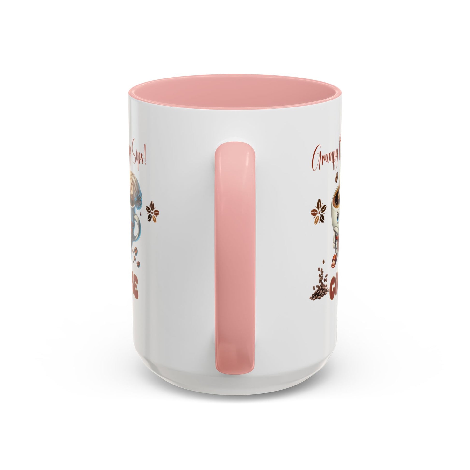 Grumpy Brews Meet Happy Sips Ceramic Mug - Funny Coffee Cup, Cute Tea Mug, Sarcastic Drinkware, Unique Gift, Kitchen Decor Accent Coffee Mug (11, 15oz) - MRSBYVALLE