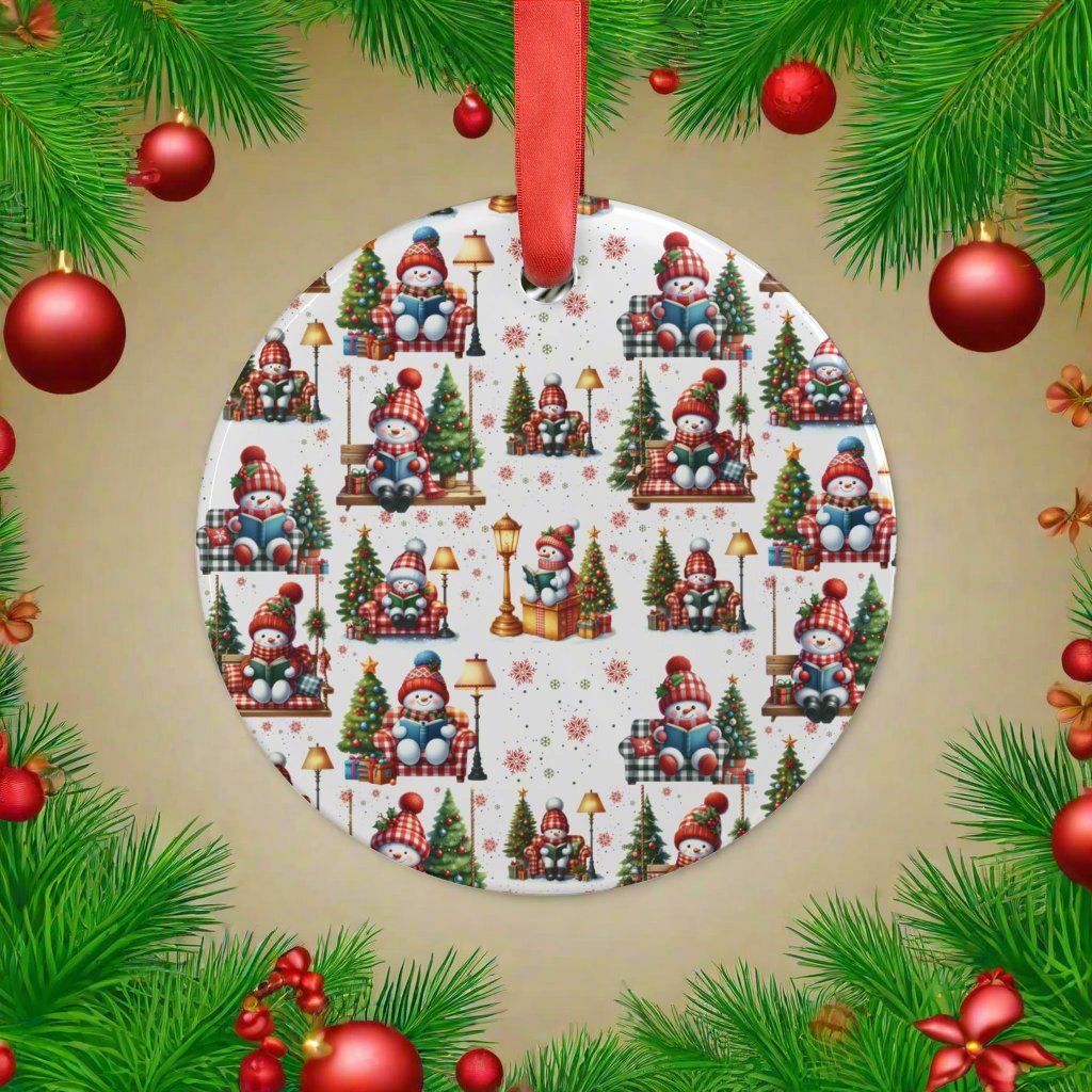 Snowman Christmas Ornament - Elegant Holiday Decor, Perfect Gift, Adds Timeless Charm and Sophistication to Your Christmas Tree Gift - MRSBYVALLE