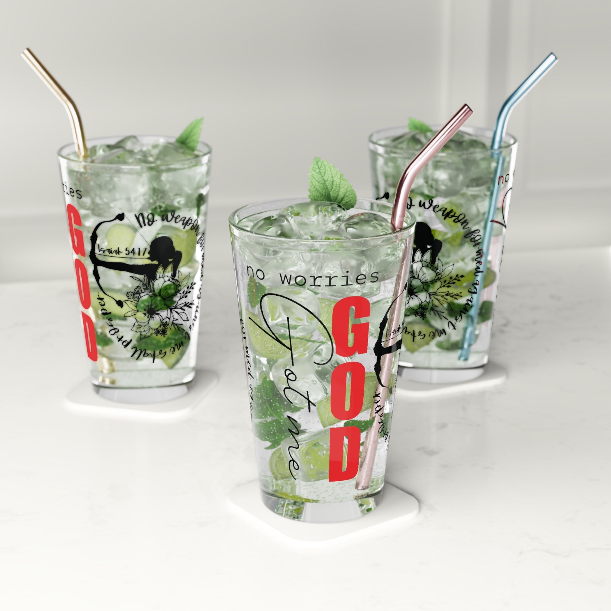 GOD got me 16oz Pint Glass – Christian Glassware for Faith & Inspiration | Perfect for Water, Juice & More – Unique Religious Gift Idea Housewarming