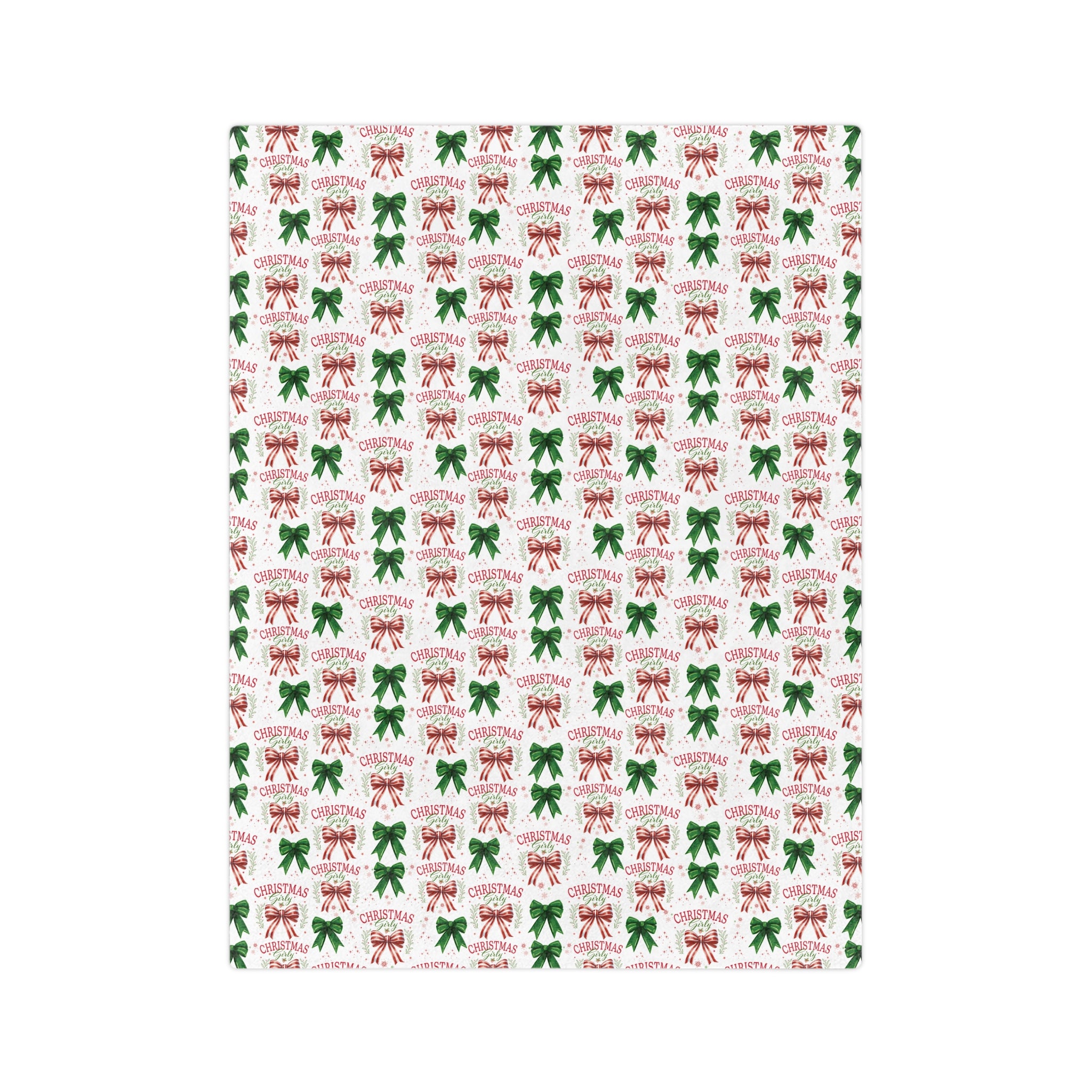 Girly Christmas Coquette Bows Minky Cozy Blanket Throw - Ultra Soft & Warm Bedding, Perfect for Home, Couch, or Bed | Best Gift for All Seasons Plush Microfiber for Maximum Comfort Blanket, Perfect for Snuggling Decor, Housewarming Gift Throw - MRSBYVALLE