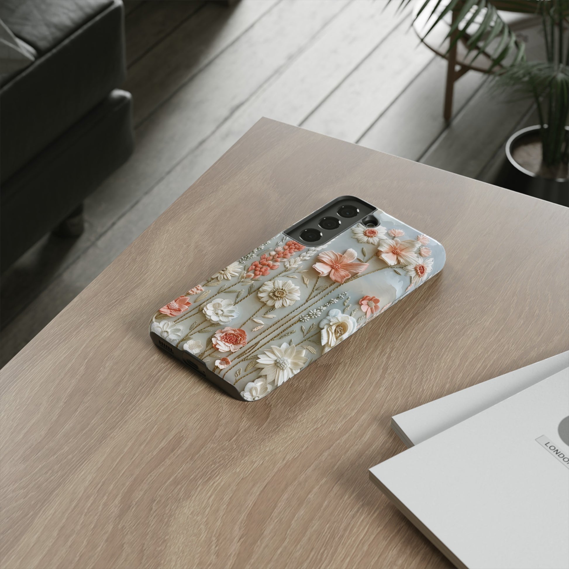Pastel Wildflowers Protective Phone Case Gift for Her Phone 15, Samsung iPhone Samsung Gift for Her Case iPhone 15, Samsung iPhone Samsung Accessory Gift for Her