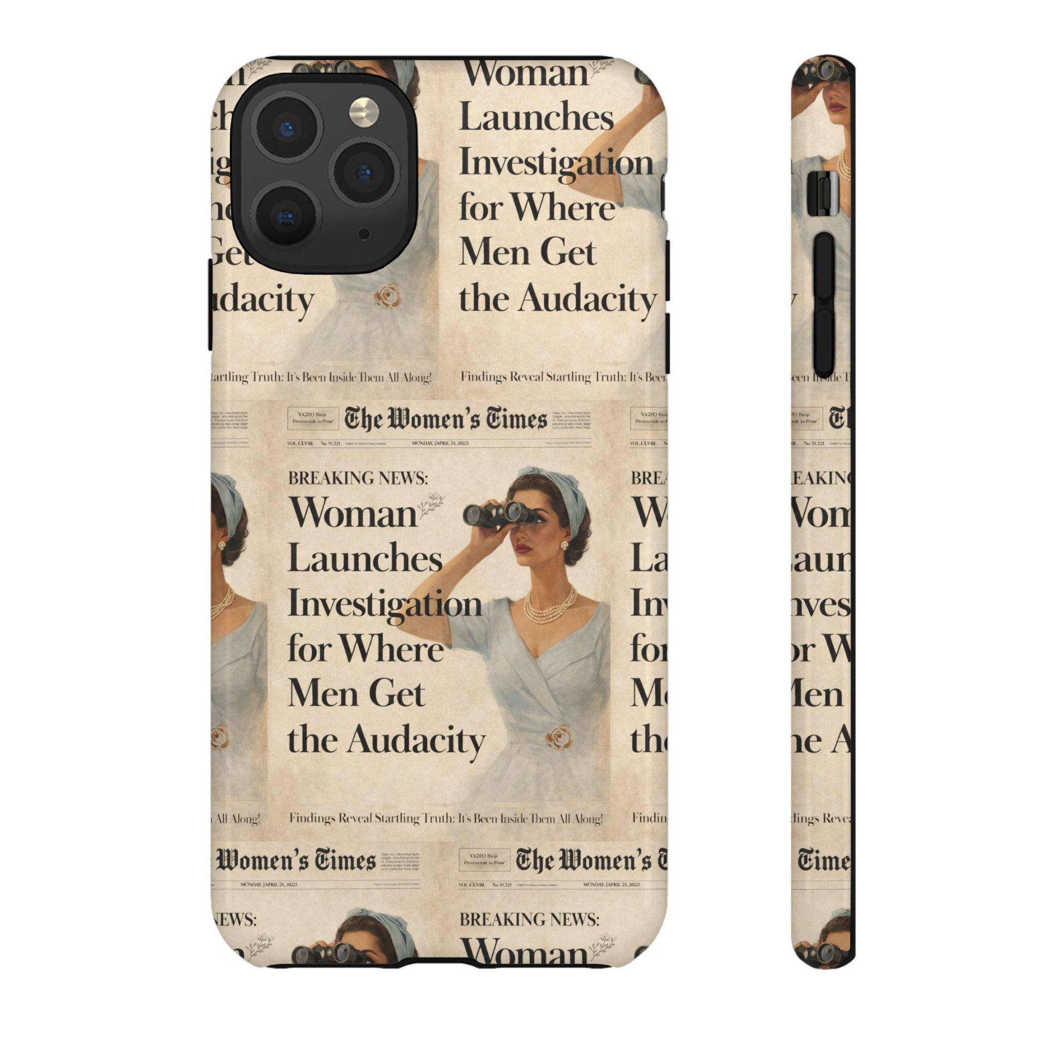 Funny Vintage Sarcastic Women Phone Case | Retro Sarcasm Text Design