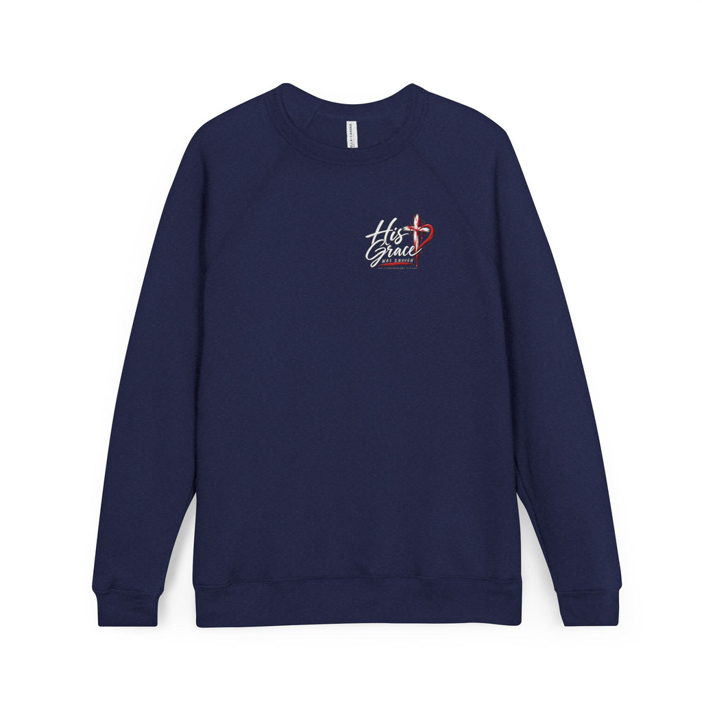 Saved by the Blood Sweatshirt — Christian Cross Faith Crewneck