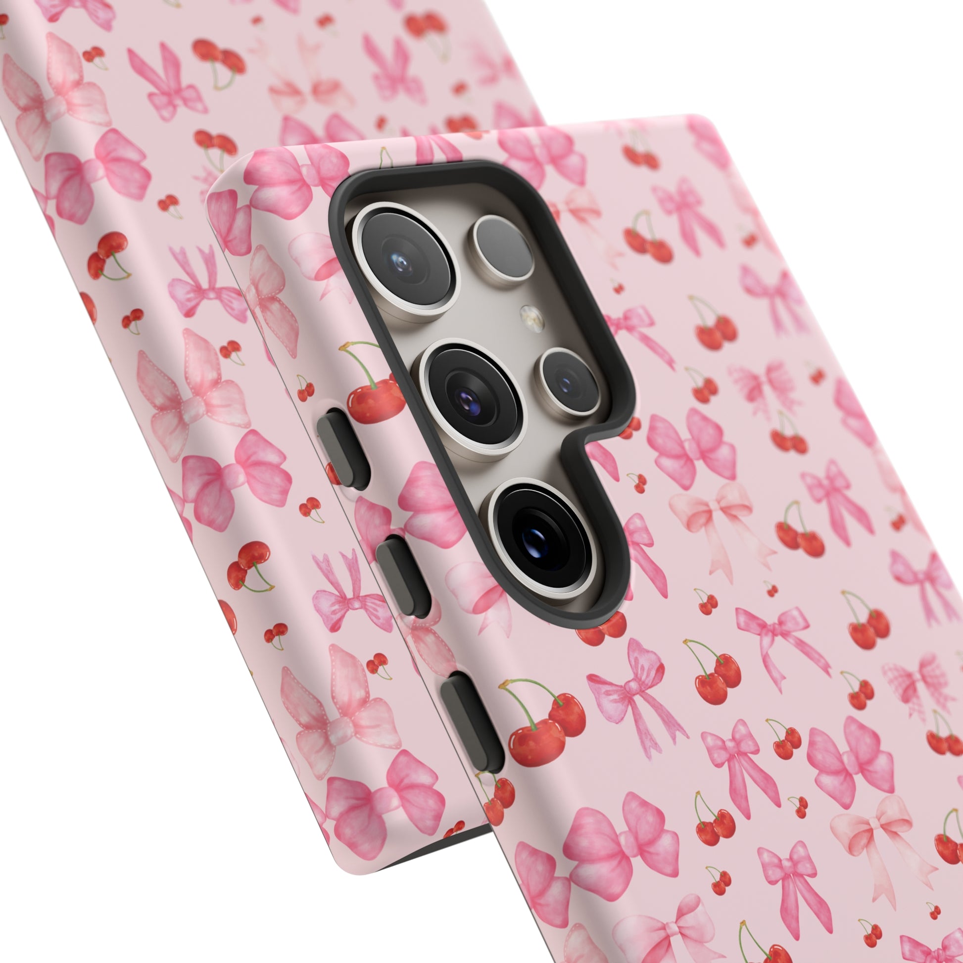 Coquette phone case Cherry Coquette Ribbon Bow iPhone Case Fruity, Girly Gift for Her Phone 15, Samsung iPhone Samsung Gift for Her Case iPhone 15, Samsung iPhone Samsung Accessory Gift for Her.