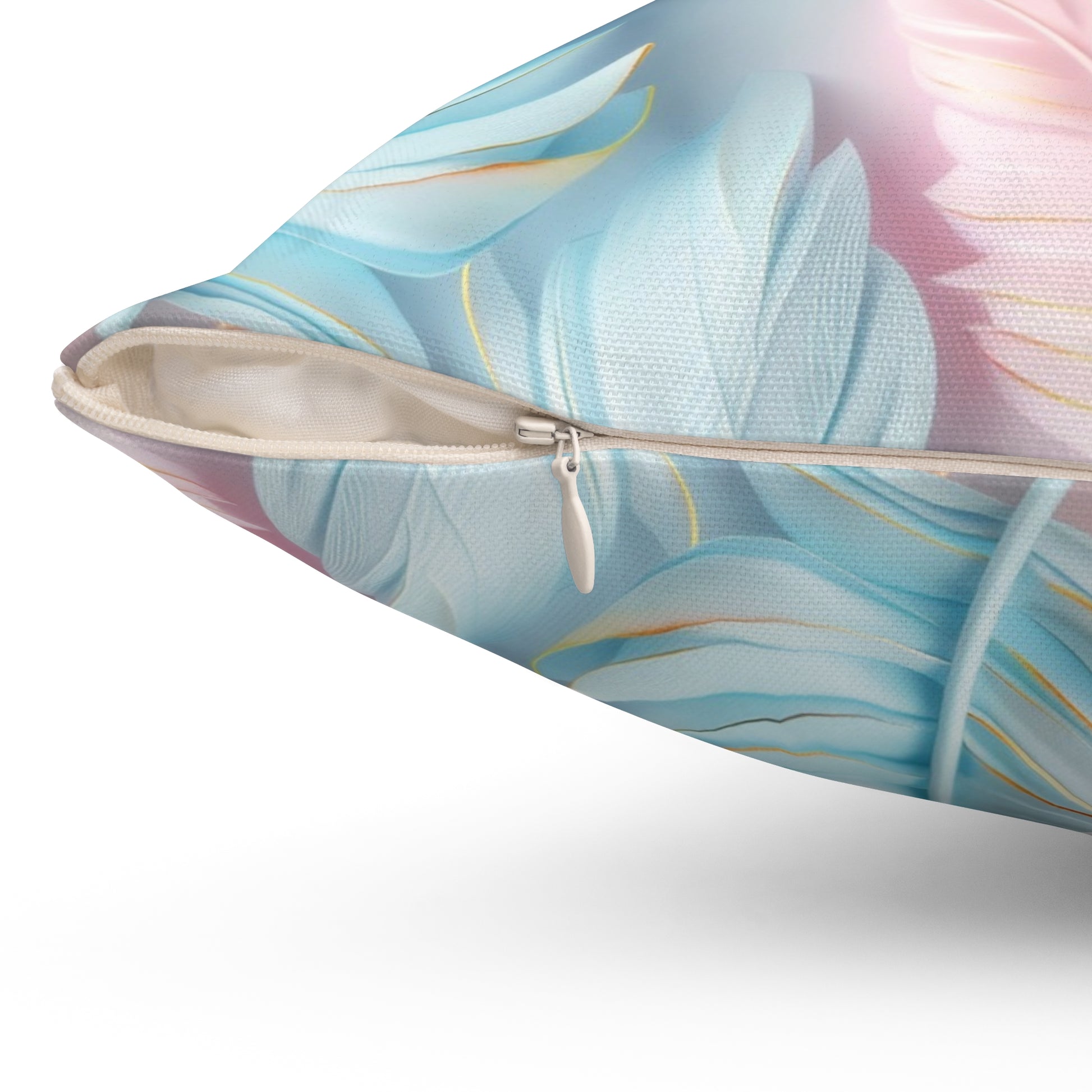 Pastel Feathers Design Square Pillow Elegant Holiday Decor Perfect for all Seasonal Decorations Perfect Accent for Living Rooms, Bedrooms, Soft, Durable, Pillow Gift New House, Bridal Shower Gift - MRSBYVALLE