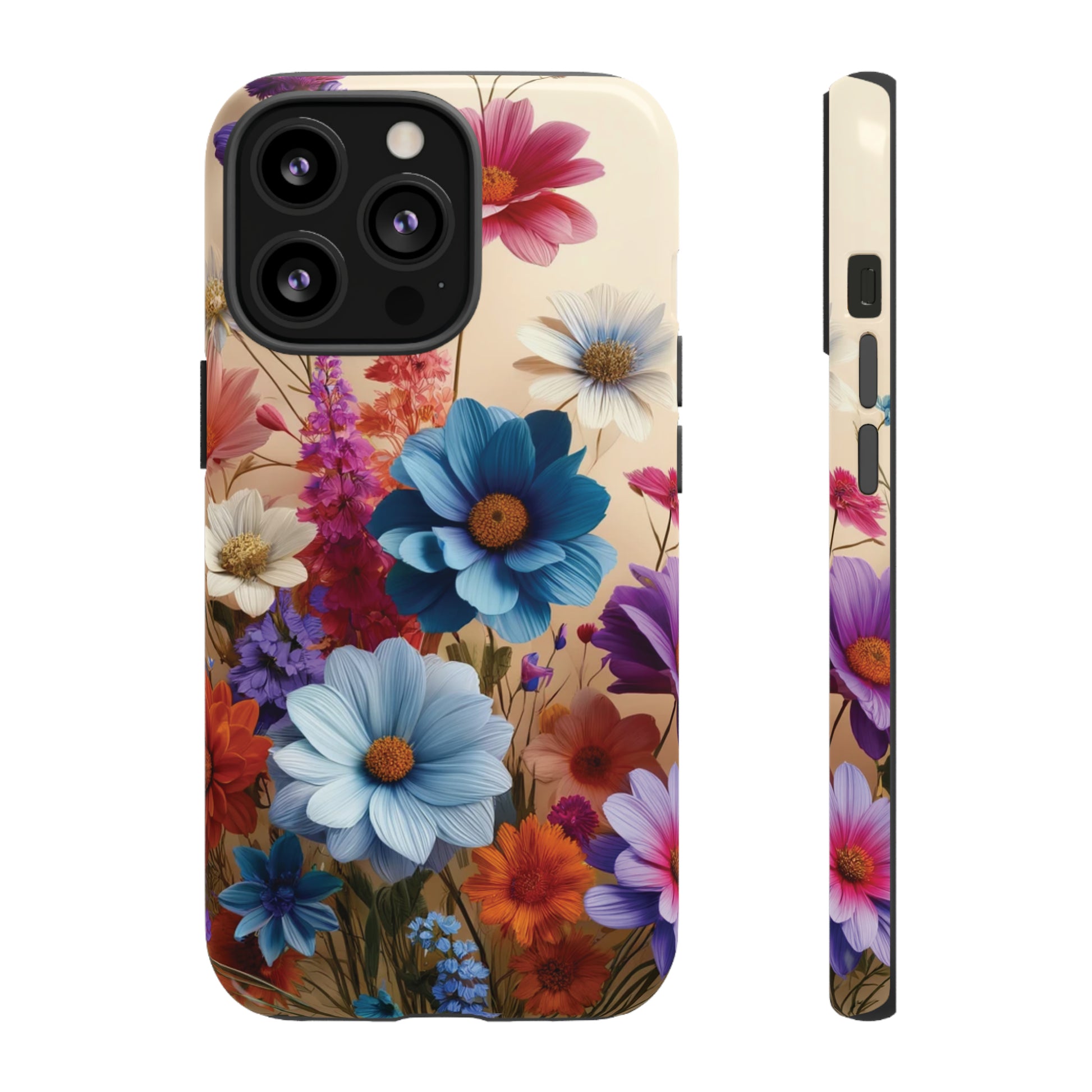 Best Phone Case Floral 3D Illusion Luxury Tough Case Floral Elegant Durable Stylish for Modern Devices iPhone 15, Samsung iPhone Samsung Accessory Gift for Her.