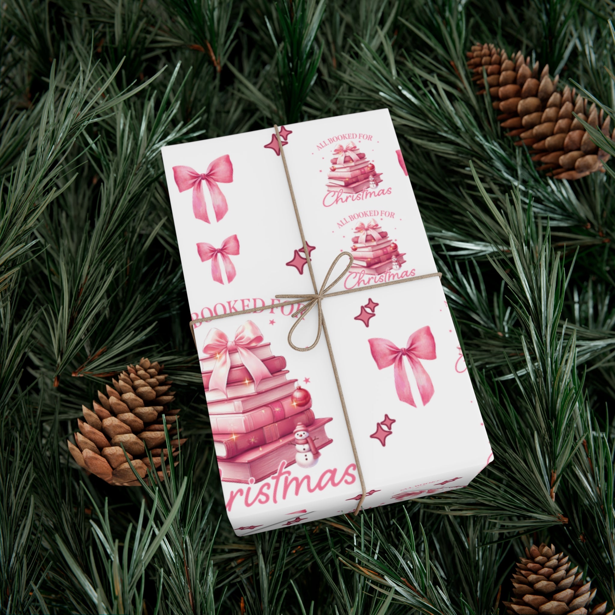 All Booked for Christmas Pink Books & Bows Holiday Edition Perfect for Book Lovers! Celebrate the Joy of Reading with Festive Charm in This Limited Christmas Collection Premium Quality - MRSBYVALLE