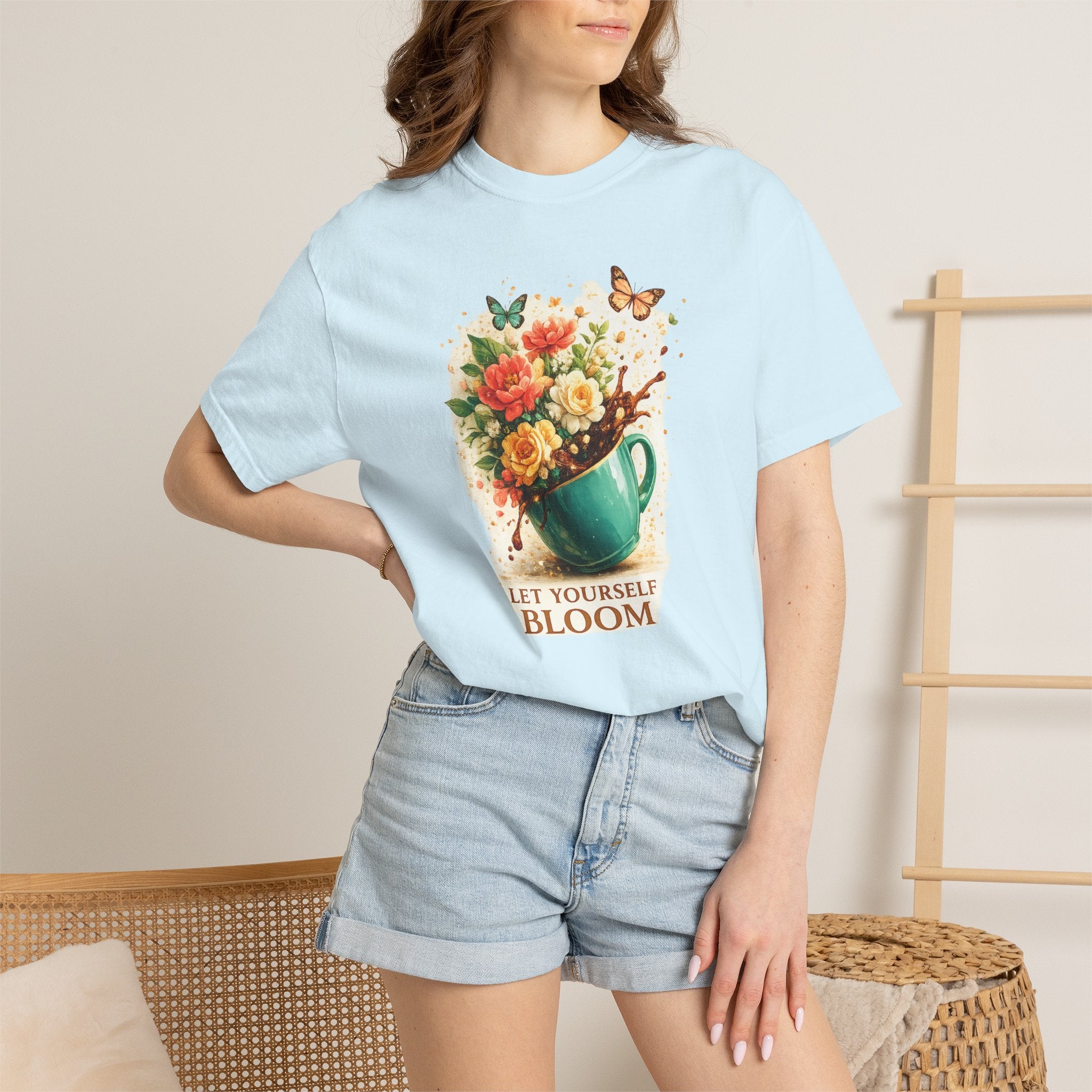 Let Yourself Bloom T-Shirt — Floral Watering Can Graphic Tee