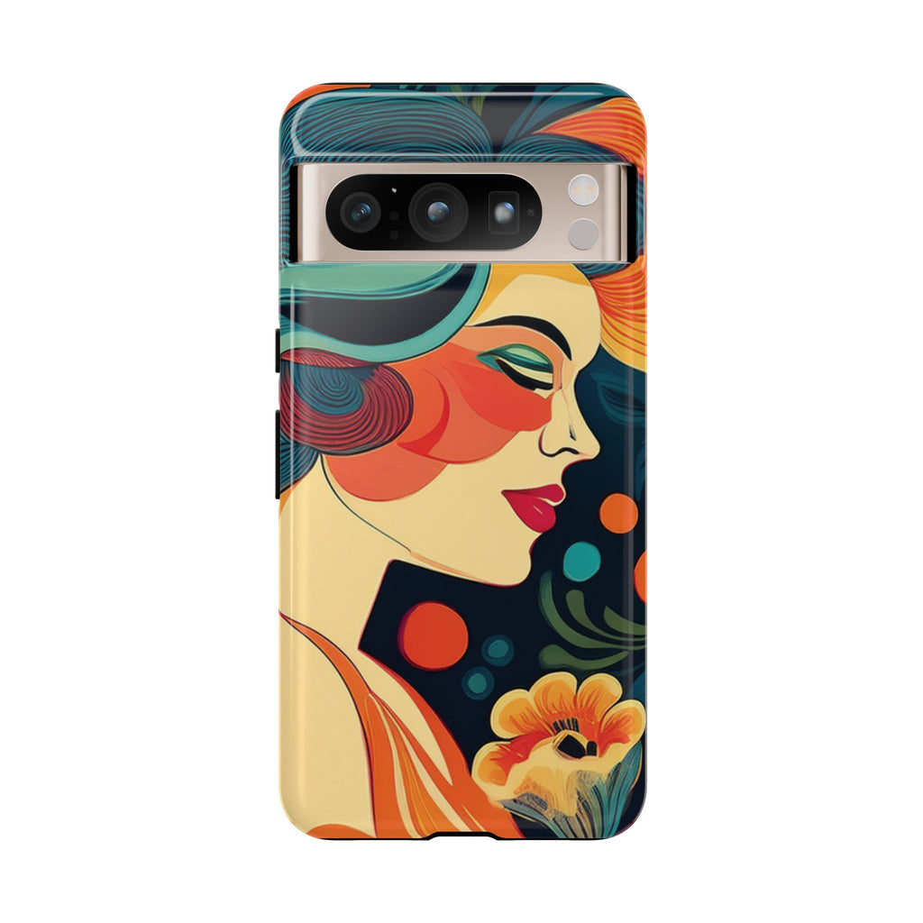 Coque de Téléphone Esthétique Années 50 Rétro Design d'Inspiration Vintage aux Couleurs Pastel Housse Style Mid-Century pour Modèles iPhone et Samsung Galaxy