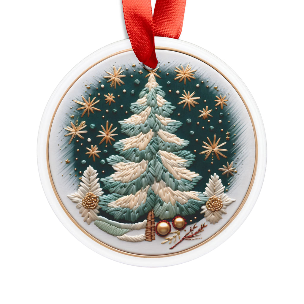 Christmas Ornament 3D Illusion Acrylic with Ribbon - Festive Holiday Décor, Perfect Gift for Tree, Home, Office | Unique Christmas Decoration Holiday Keepsake Ideal for Tree Trimming and Gift Giving - MRSBYVALLE