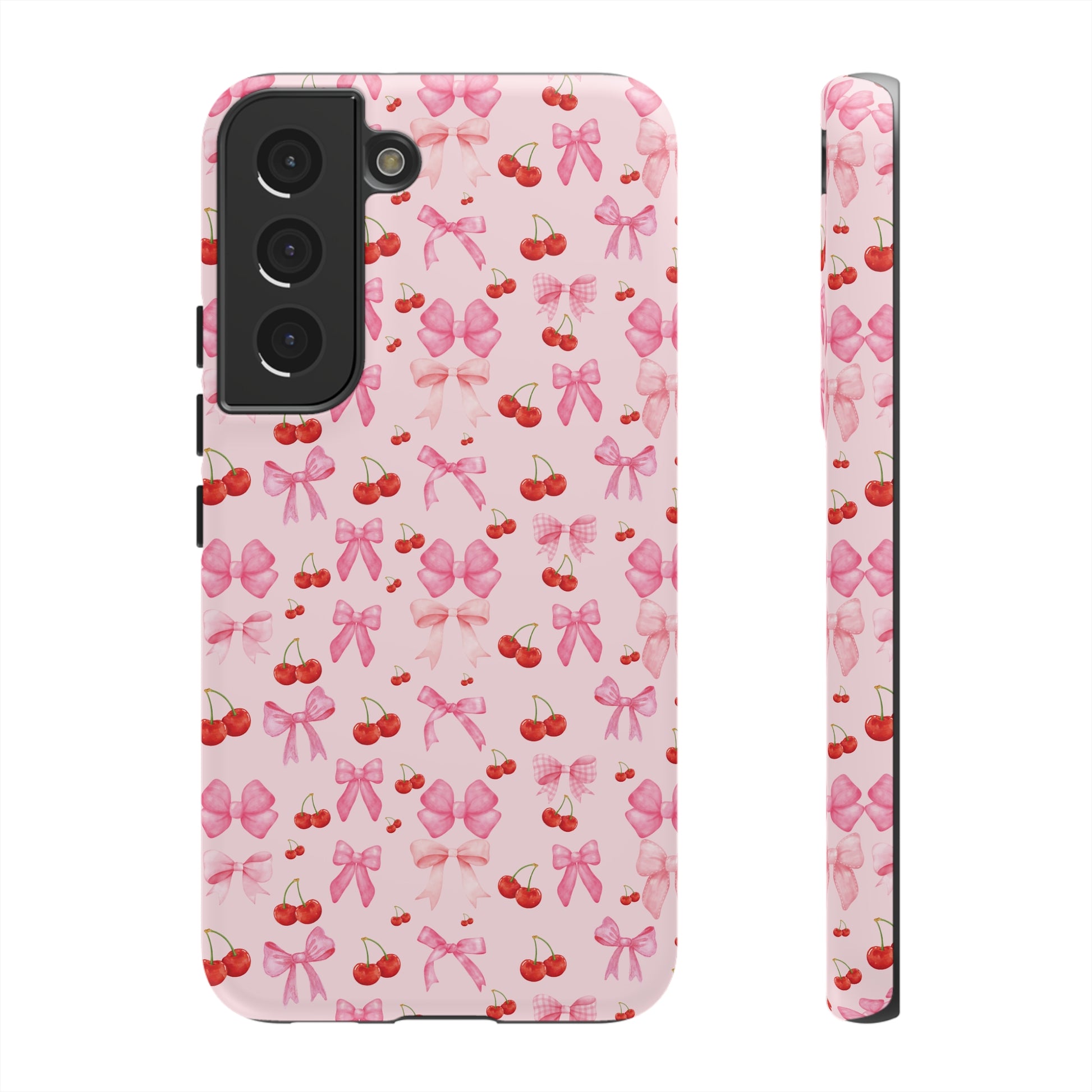 Coquette phone case Cherry Coquette Ribbon Bow iPhone Case Fruity, Girly Gift for Her Phone 15, Samsung iPhone Samsung Gift for Her Case iPhone 15, Samsung iPhone Samsung Accessory Gift for Her.