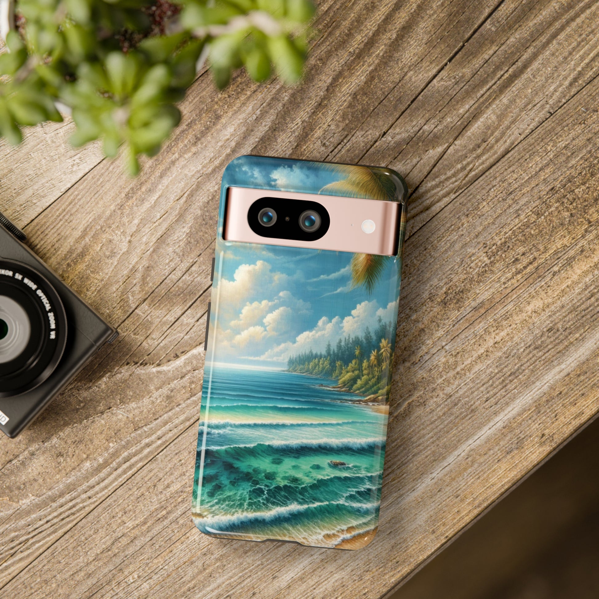 Coastal Serenity Ocean Beach View Protective Phone Case Gift for Her Phone 15, Samsung iPhone Samsung Gift for Her Case iPhone 15, Samsung iPhone Samsung Accessory Gift for Her.