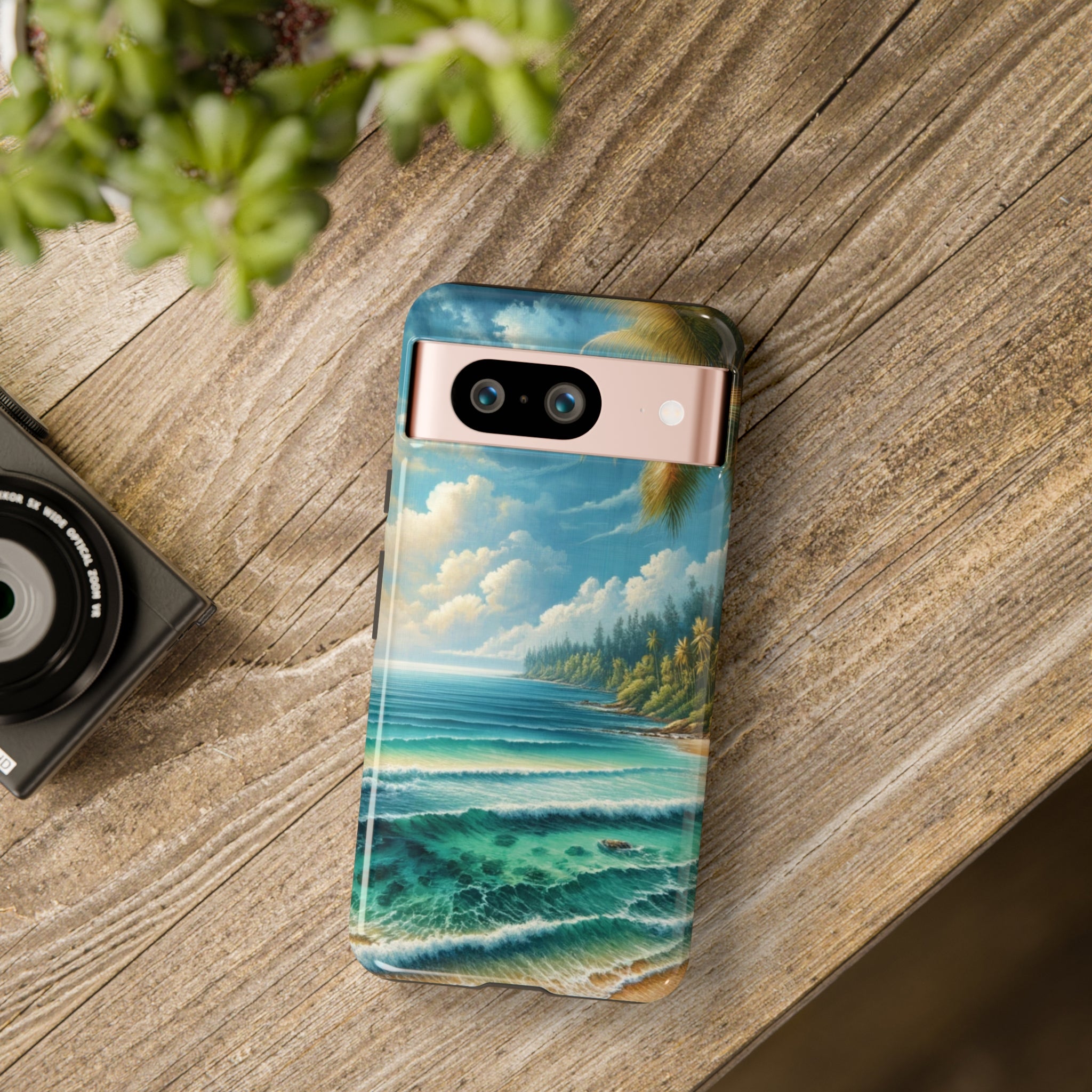 Coastal Serenity Ocean Beach View Protective Phone Case Gift for Her Phone 15, Samsung iPhone Samsung Gift for Her Case iPhone 15, Samsung iPhone Samsung Accessory Gift for Her.