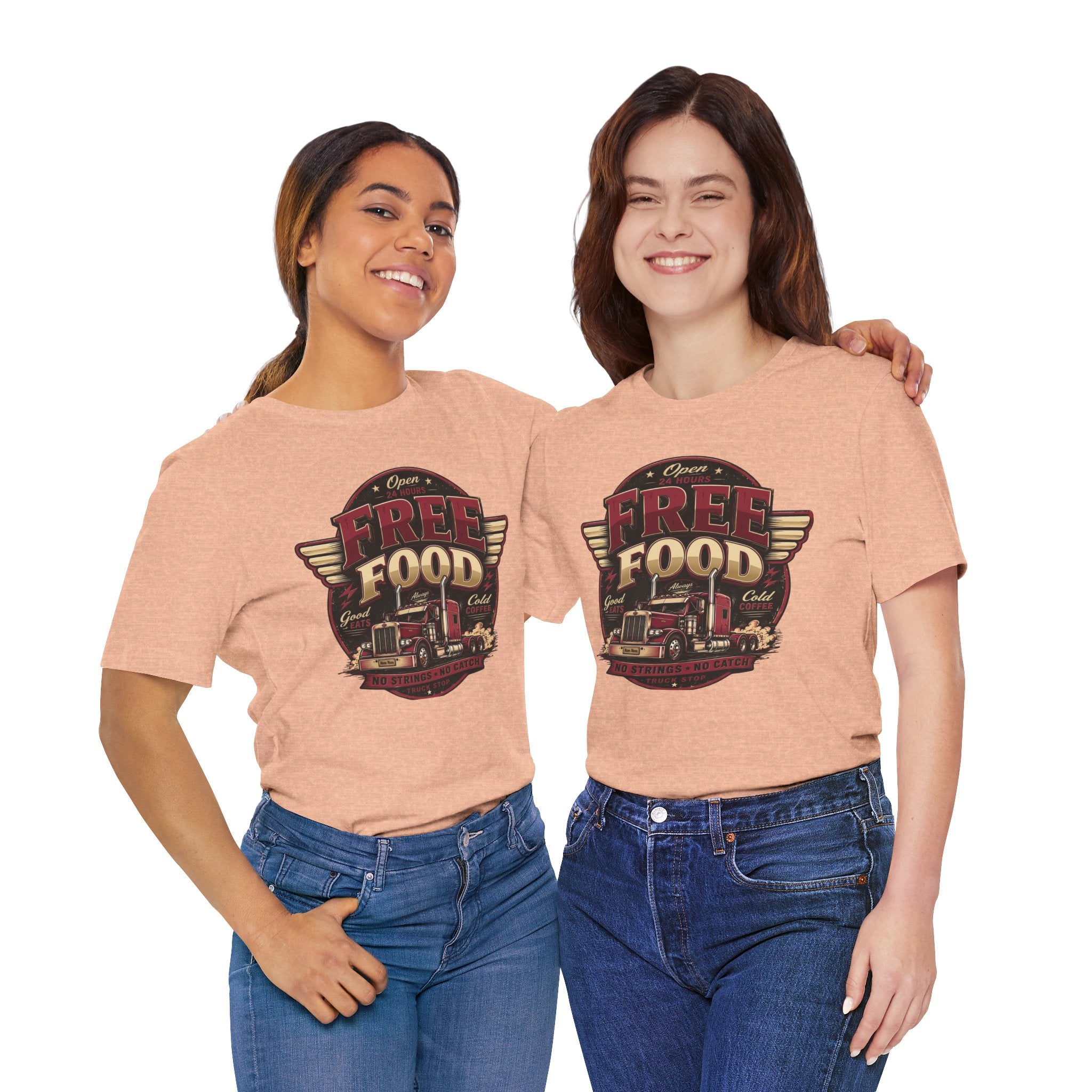 Funny "Free Food" Food Truck T-Shirt Perfect for Dad or Husband