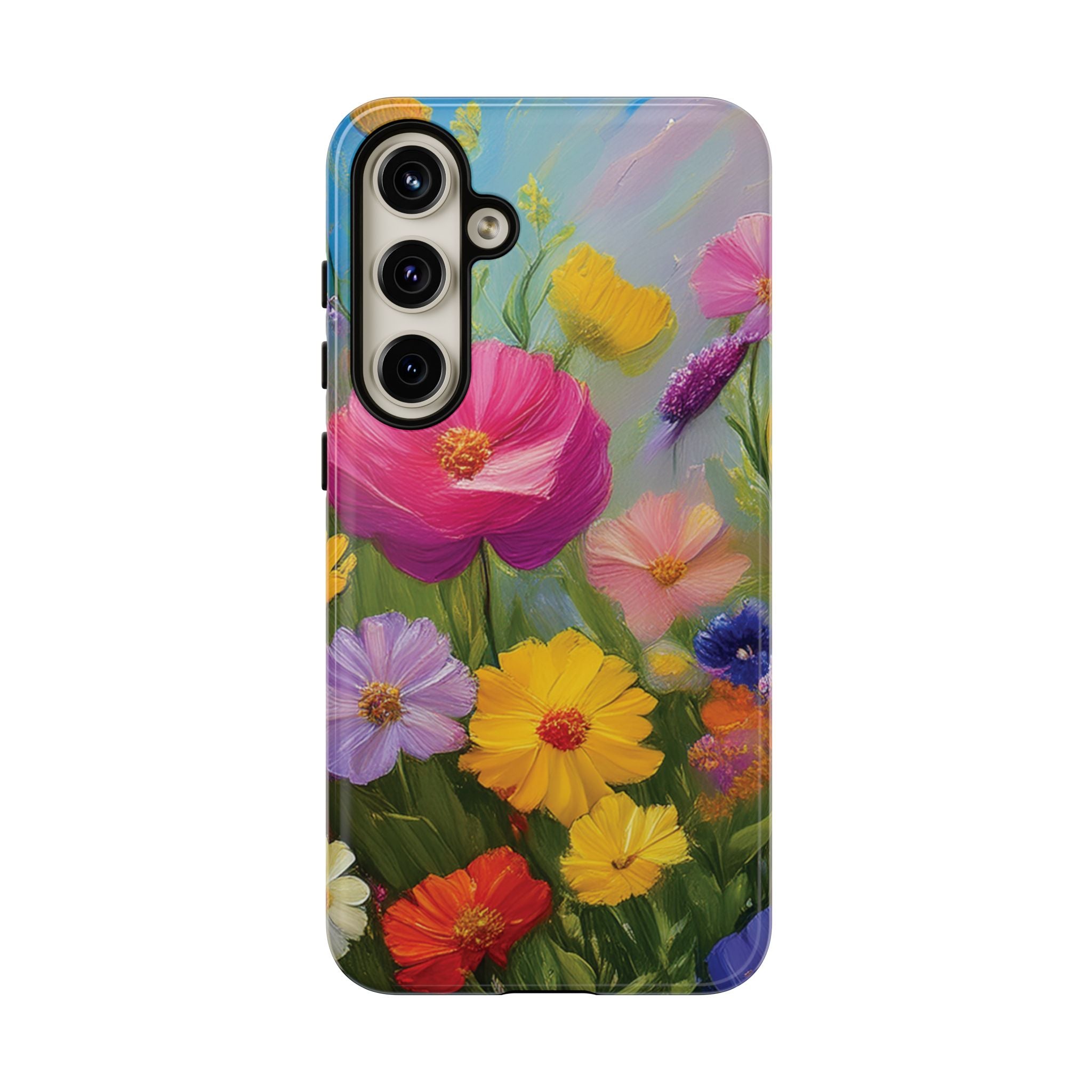 Vibrant Wildflower Painting Phone Case Hand-Painted Floral Art Design | Bright Nature-Inspired Cover | Perfect Gift for Flower Lovers iPhone & Galaxy