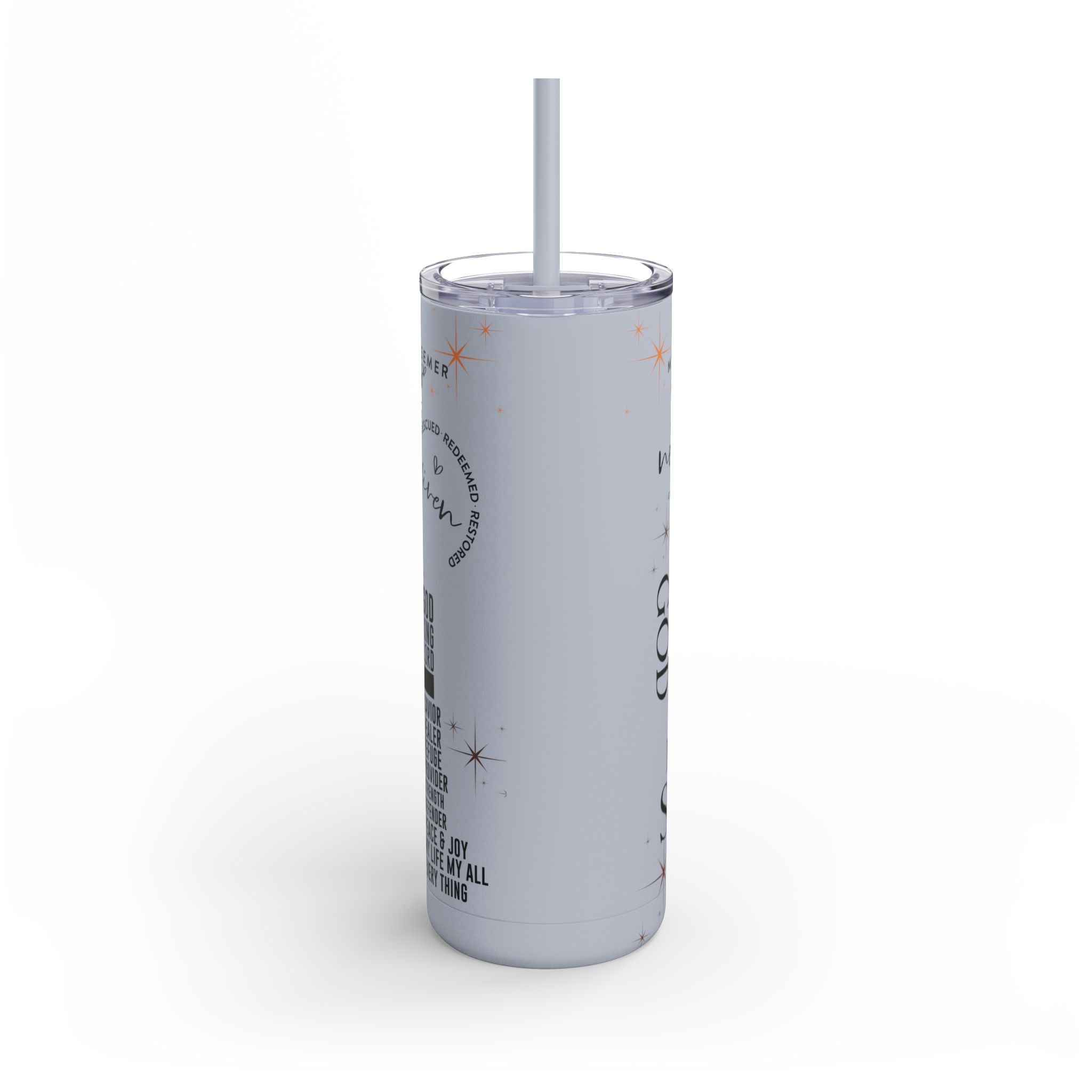 Gobelet fin chrétien inspirant 20oz Cadeau Foi Jésus, Tasse de voyage Verset biblique, Boissons motivantes, Cadeau chrétien parfait