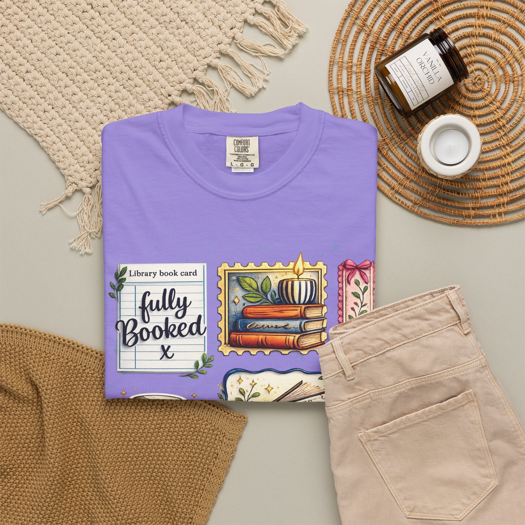 T-shirt Comfort Colors "Just One More Chapter & Coffee" – Confortable pour les amoureux des livres
