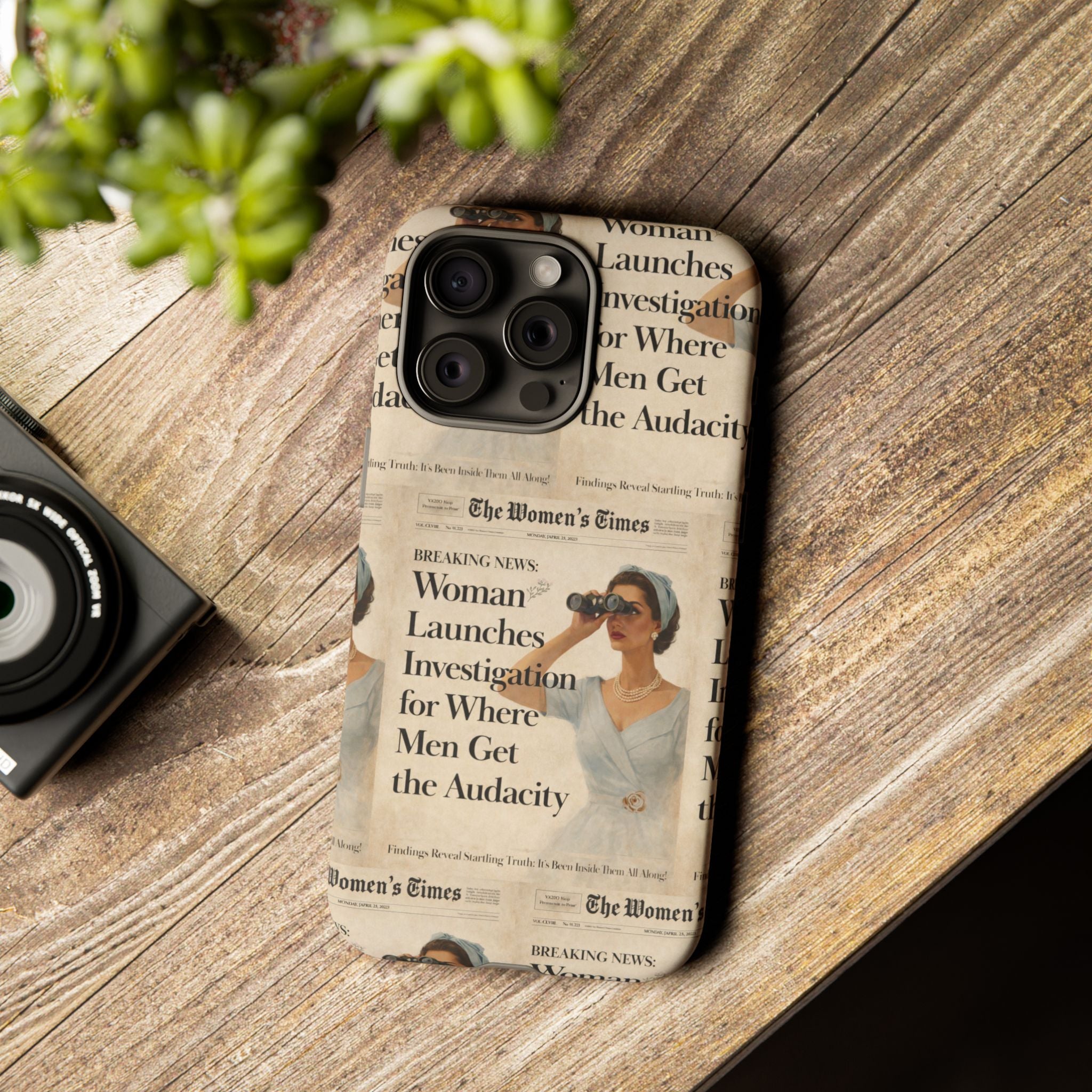 Funny Vintage Sarcastic Women Phone Case | Retro Sarcasm Text Design