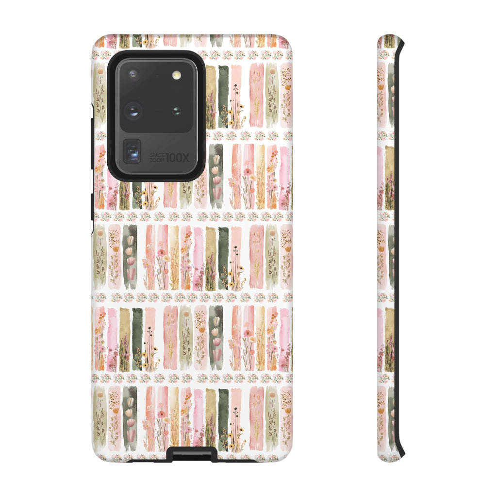 Pastel Brushstroke Floral Phone Case Soft Illusion Flower Design, Aesthetic Protective Cover, Feminine Style, Cute Gift for Her, Fits Most Models