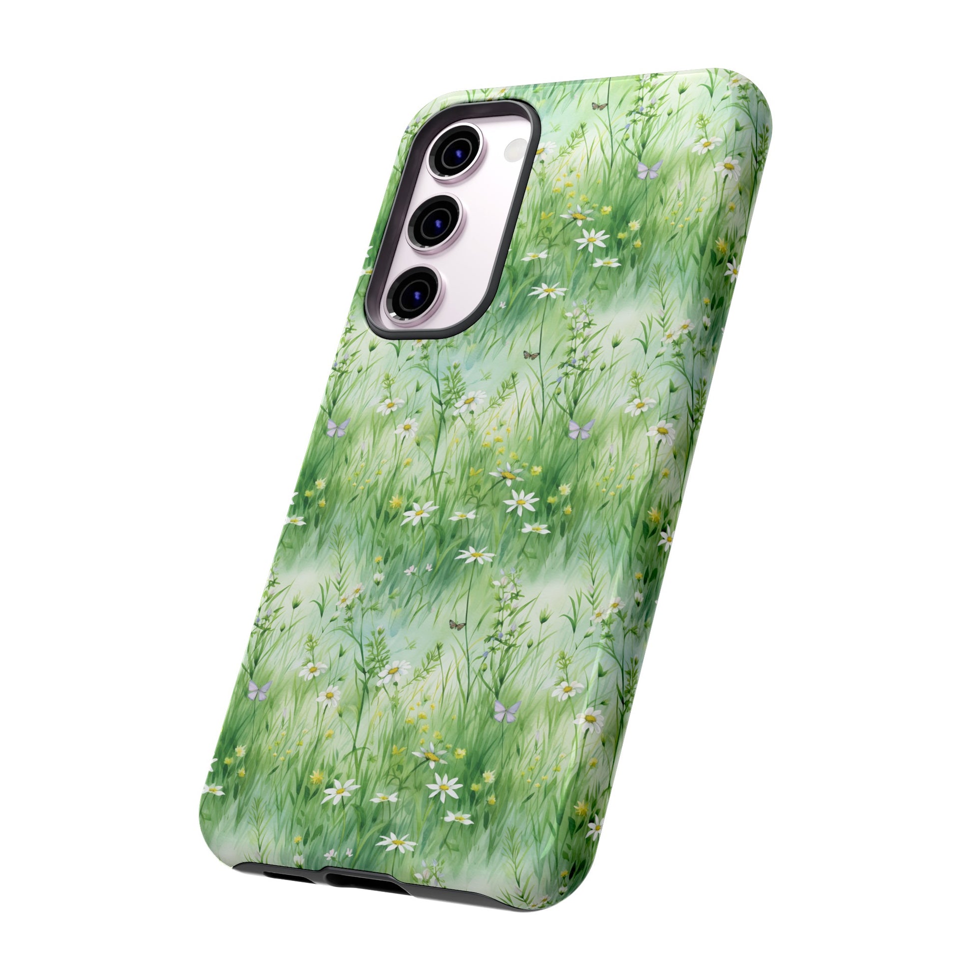 Beautiful Watercolor Grassing Daisy Boho Chic Design Phone Case Protective Cover for All Models Gift for Mom Accessory Gift for Her