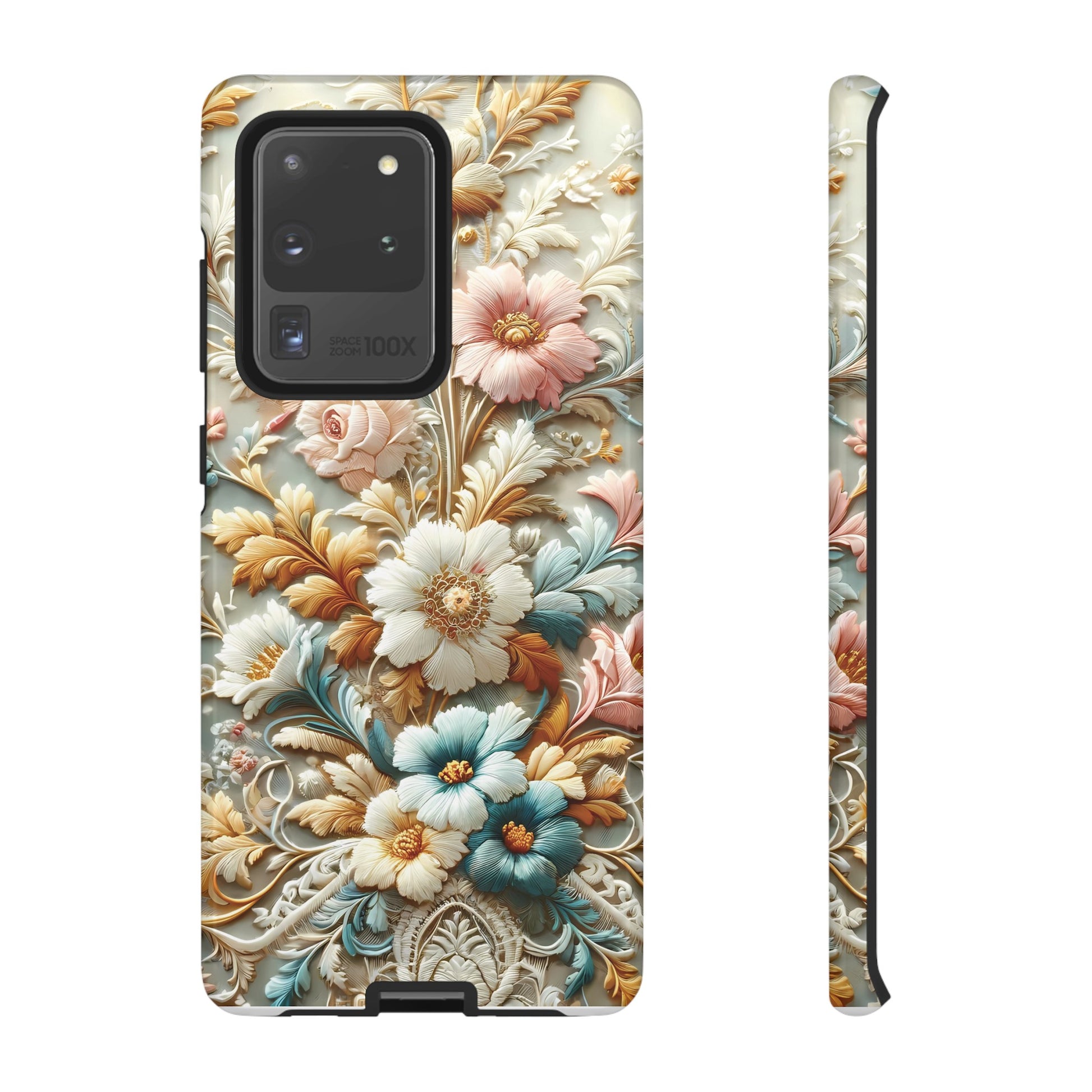 3D Elegant Faux Flowers Phone Case Stylish & Durable for iPhone Samsung Gift iPhone 15, 14, 13 Samsung Pixel Gift for Mom Accessory Gift for Her