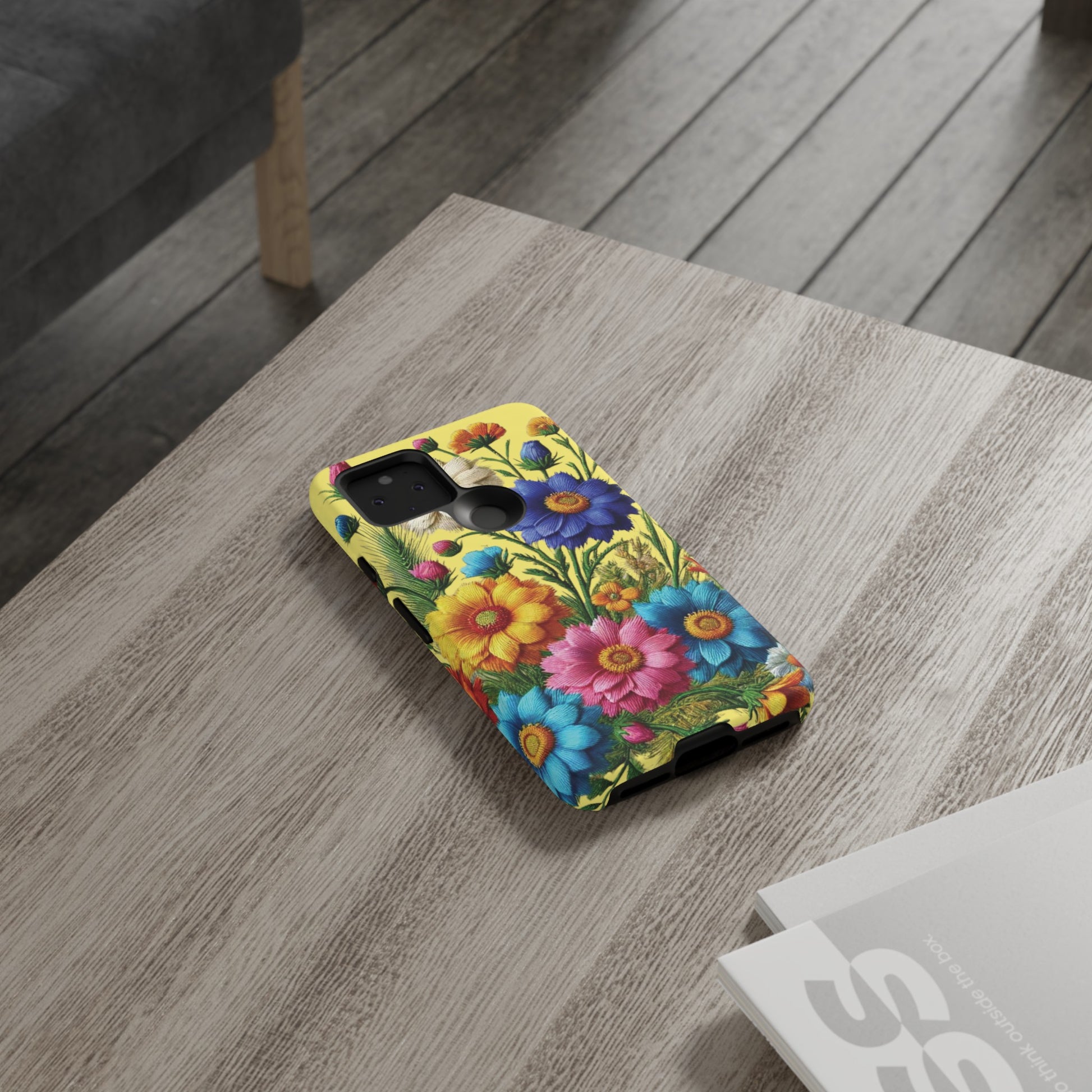 Phone Case Yellow Bright Floral Protective Phone Case Gift for Her Phone 15, Samsung iPhone Samsung  iPhone 15, Samsung iPhone Samsung Accessory Gift for Her