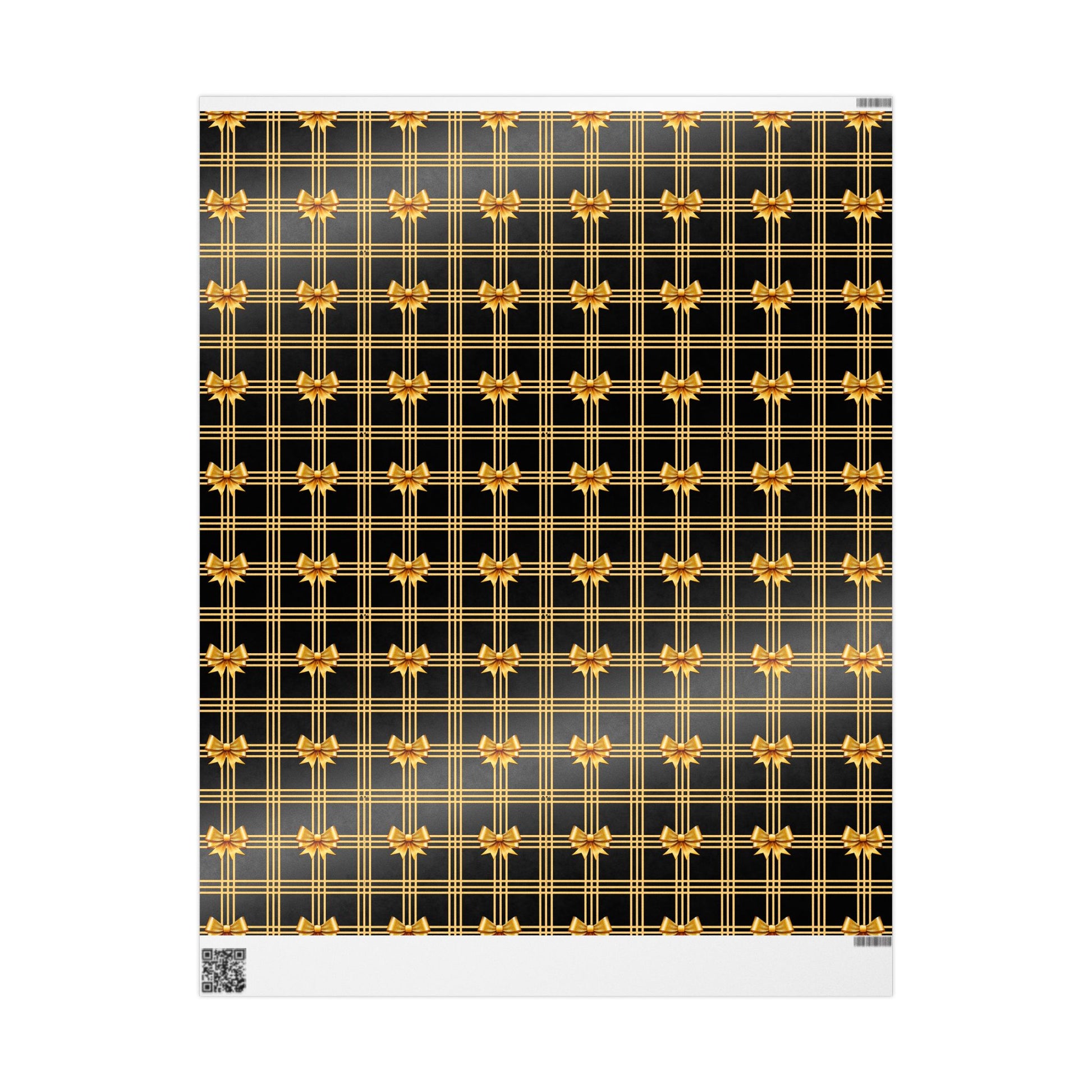 Black and Gold Bows Wrapping Paper Luxury Lover's Wrapping Paper Collection Festive Perfect for Wedding Holiday Decor – Premium Quality