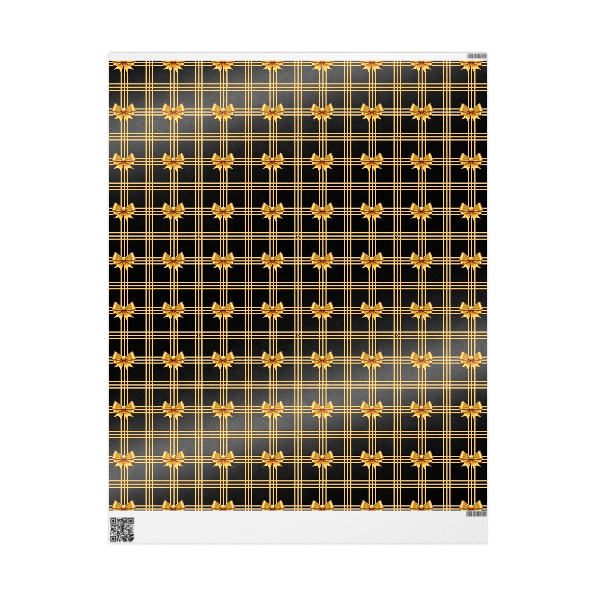 Black and Gold Bows Wrapping Paper Luxury Lover's Wrapping Paper Collection Festive Perfect for Wedding Holiday Decor – Premium Quality