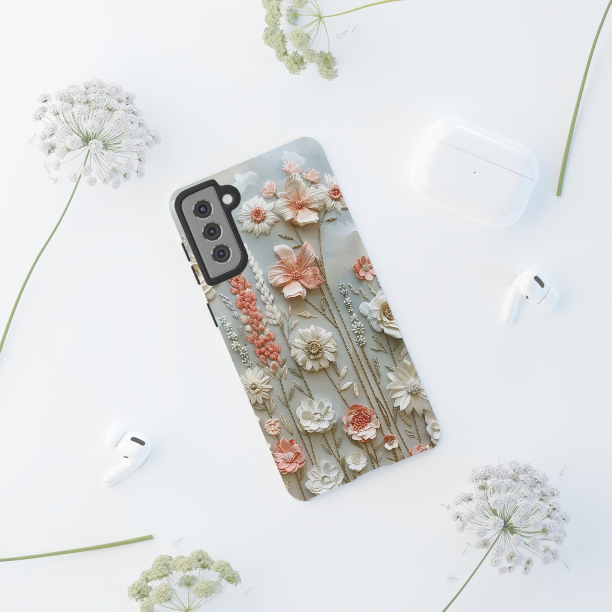 Pastel Wildflowers Protective Phone Case Gift for Her Phone 15, Samsung iPhone Samsung Gift for Her Case iPhone 15, Samsung iPhone Samsung Accessory Gift for Her