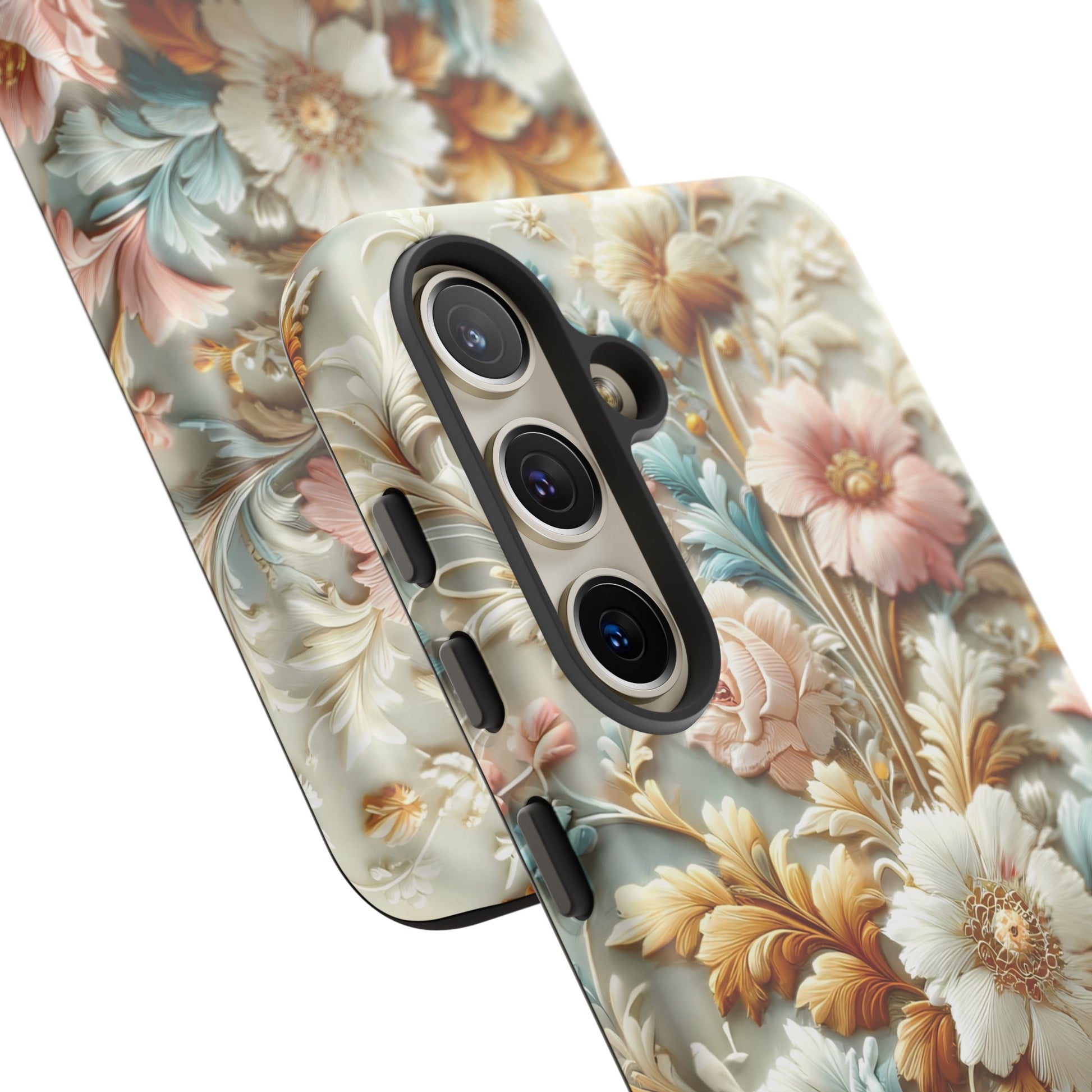 3D Elegant Faux Flowers Phone Case Stylish & Durable for iPhone Samsung Gift iPhone 15, 14, 13 Samsung Pixel Gift for Mom Accessory Gift for Her