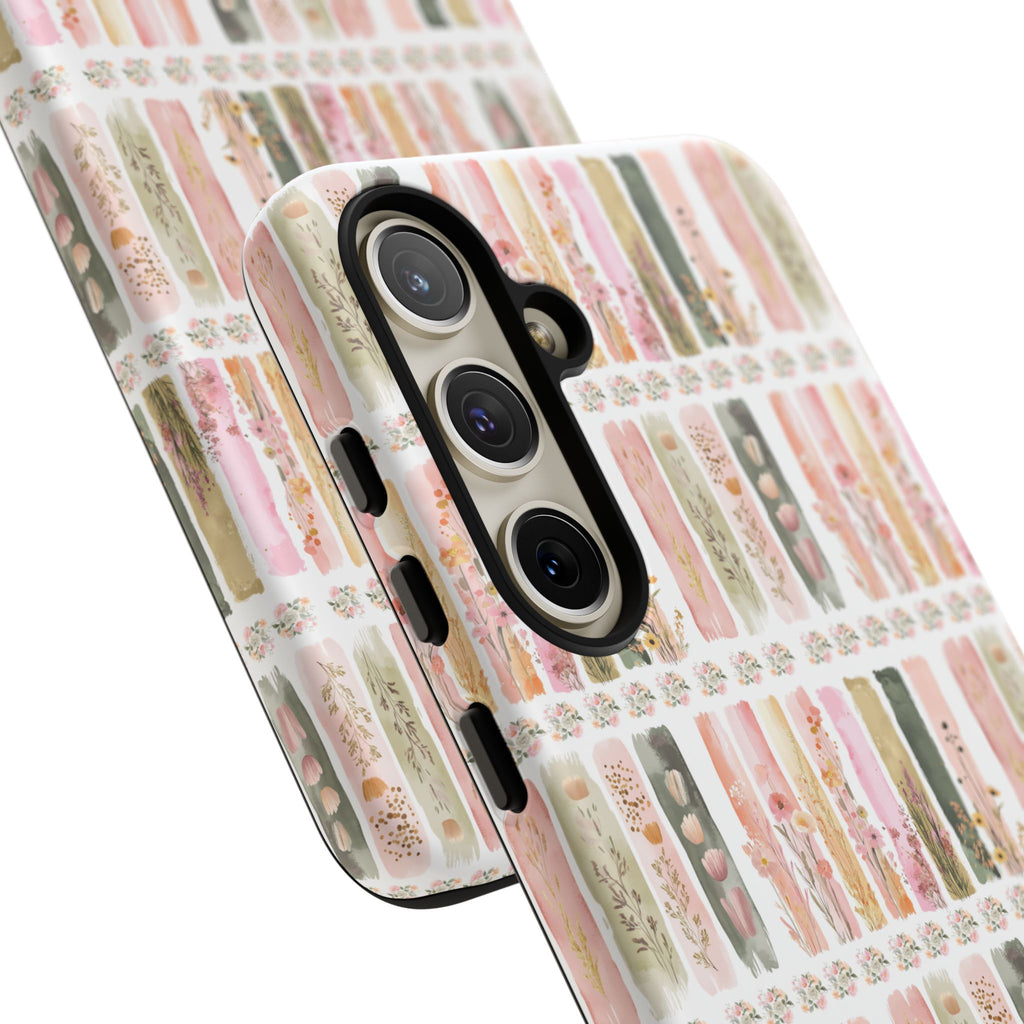 Pastel Brushstroke Floral Phone Case Soft Illusion Flower Design, Aesthetic Protective Cover, Feminine Style, Cute Gift for Her, Fits Most Models