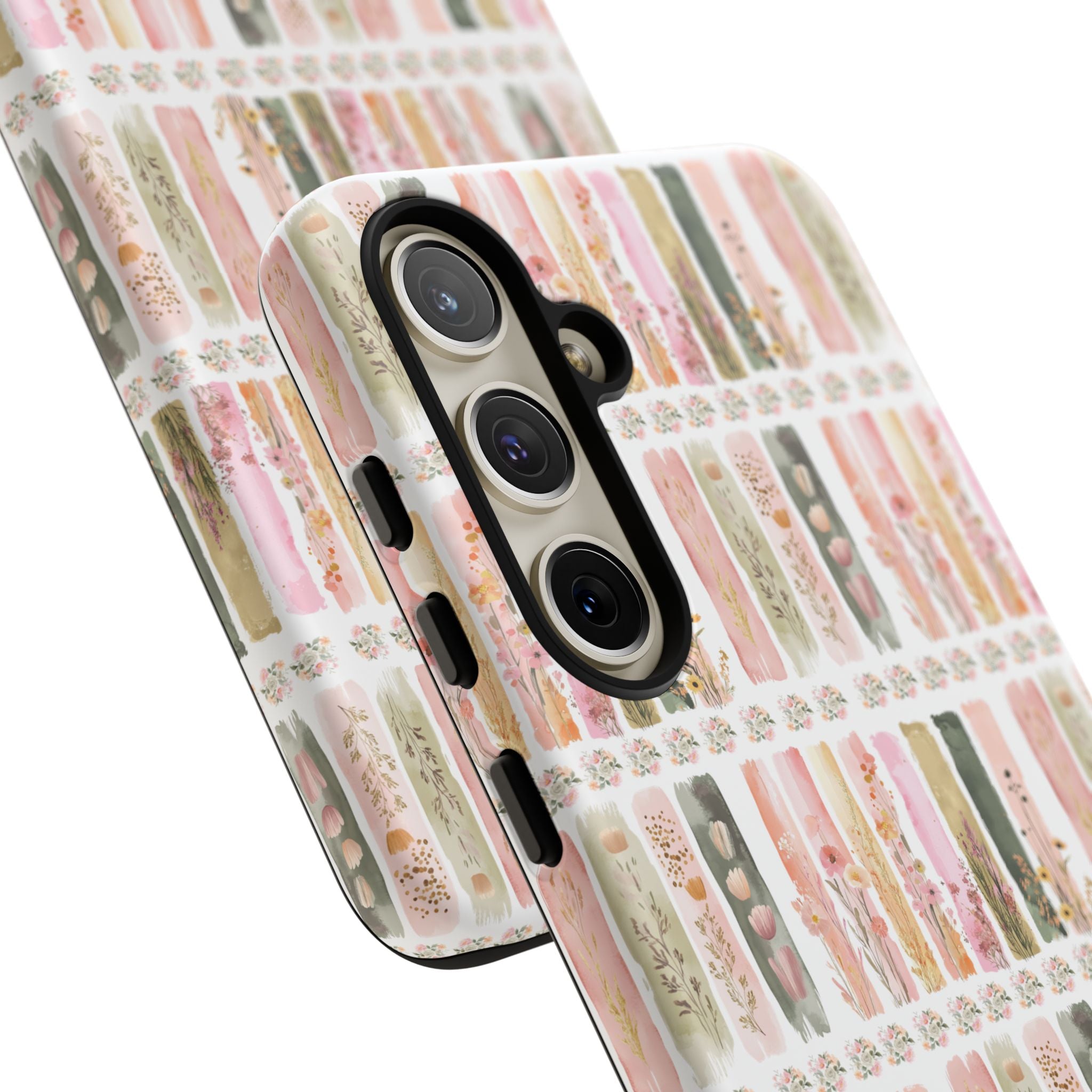 Pastel Brushstroke Floral Phone Case Soft Illusion Flower Design, Aesthetic Protective Cover, Feminine Style, Cute Gift for Her, Fits Most Models